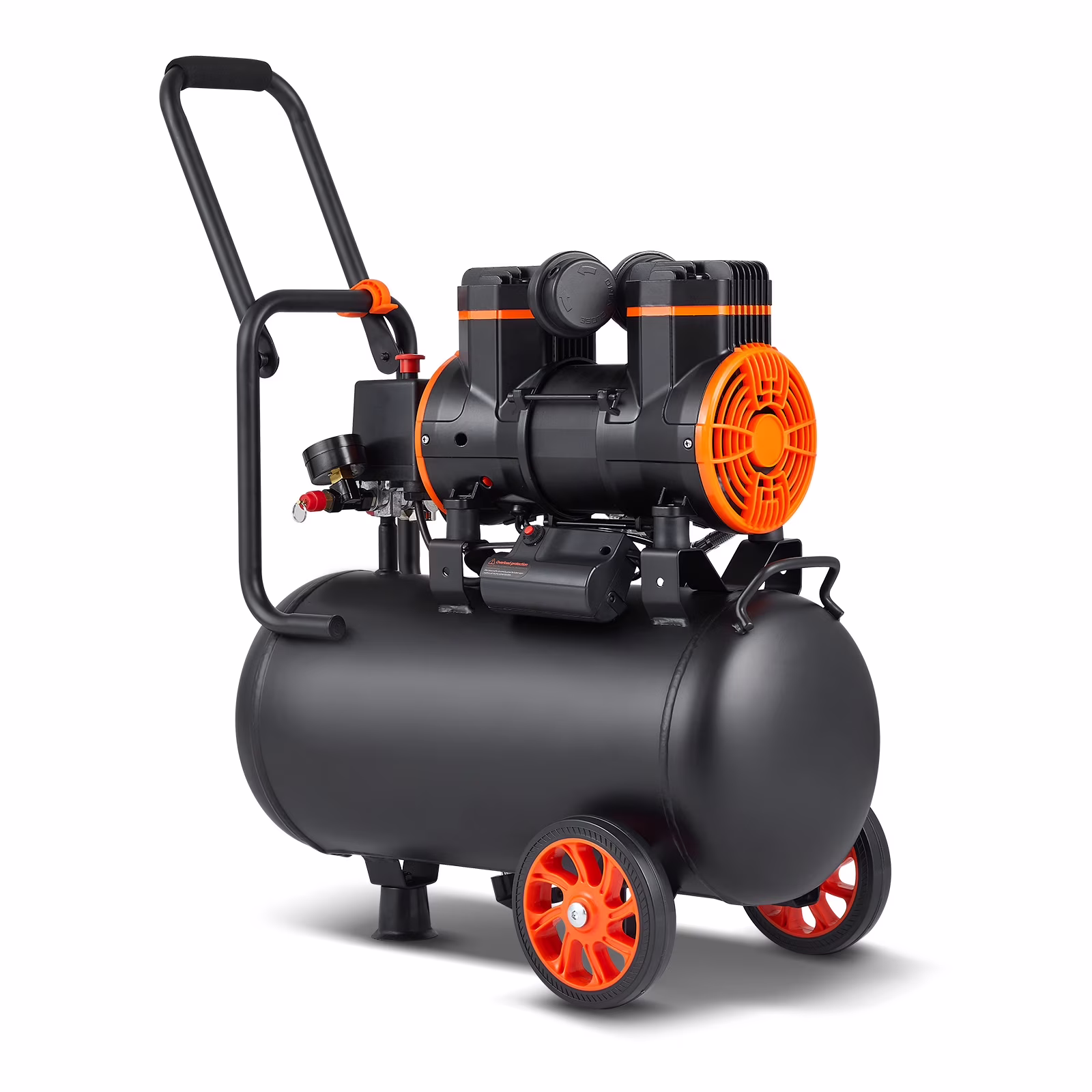 BENTISM 6.3 Gallon Air Compressor, 2 HP 3.35 CFM@90PSI Oil Free Air Compressor Tank & Max. 116PSI Pressure, 70 dB Ultra Quiet Compressor for Auto Repair, Tire Inflation, Spray Painting, Woodwork Nail
