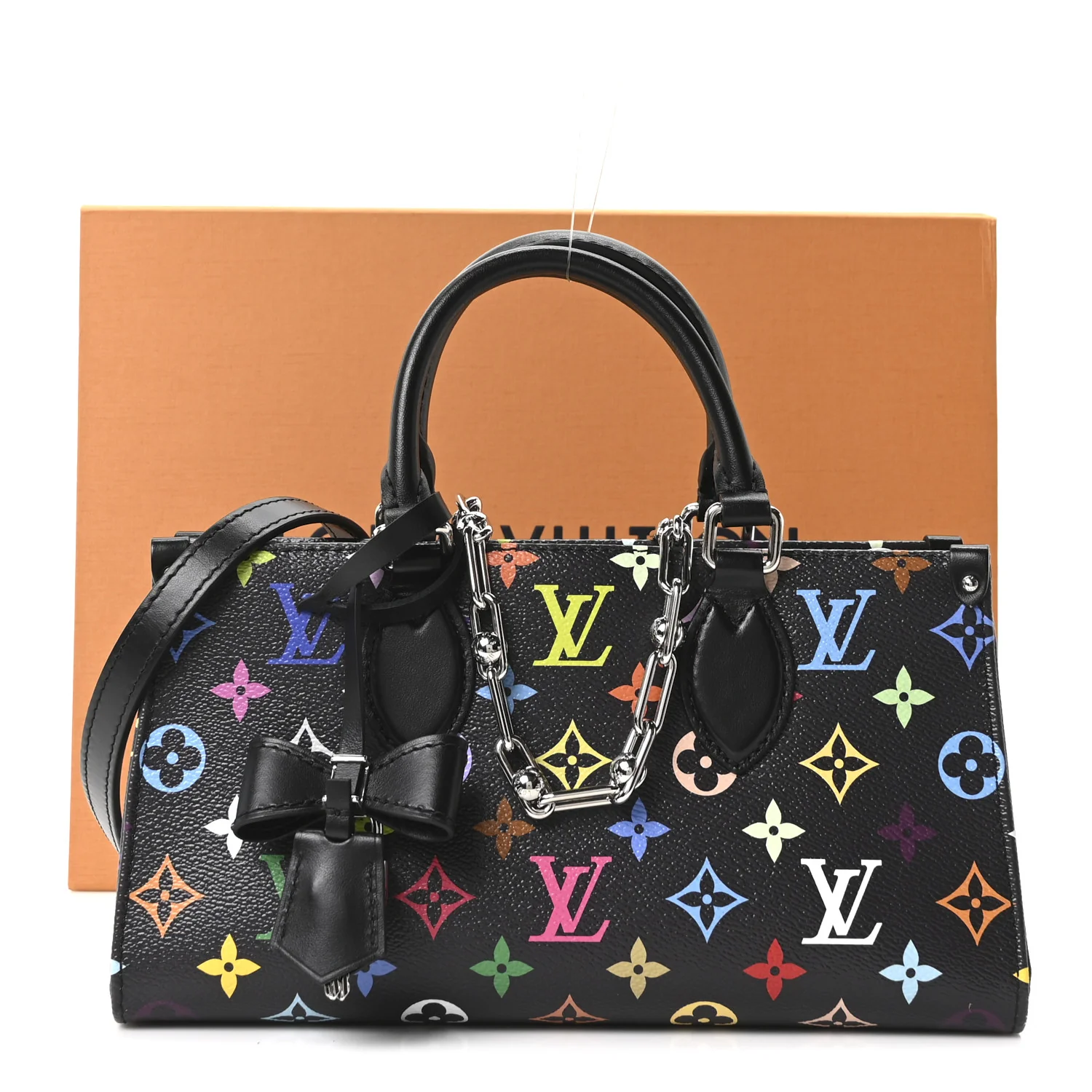 LV X TM Monogram Multicolor OnTheGo East West Black
