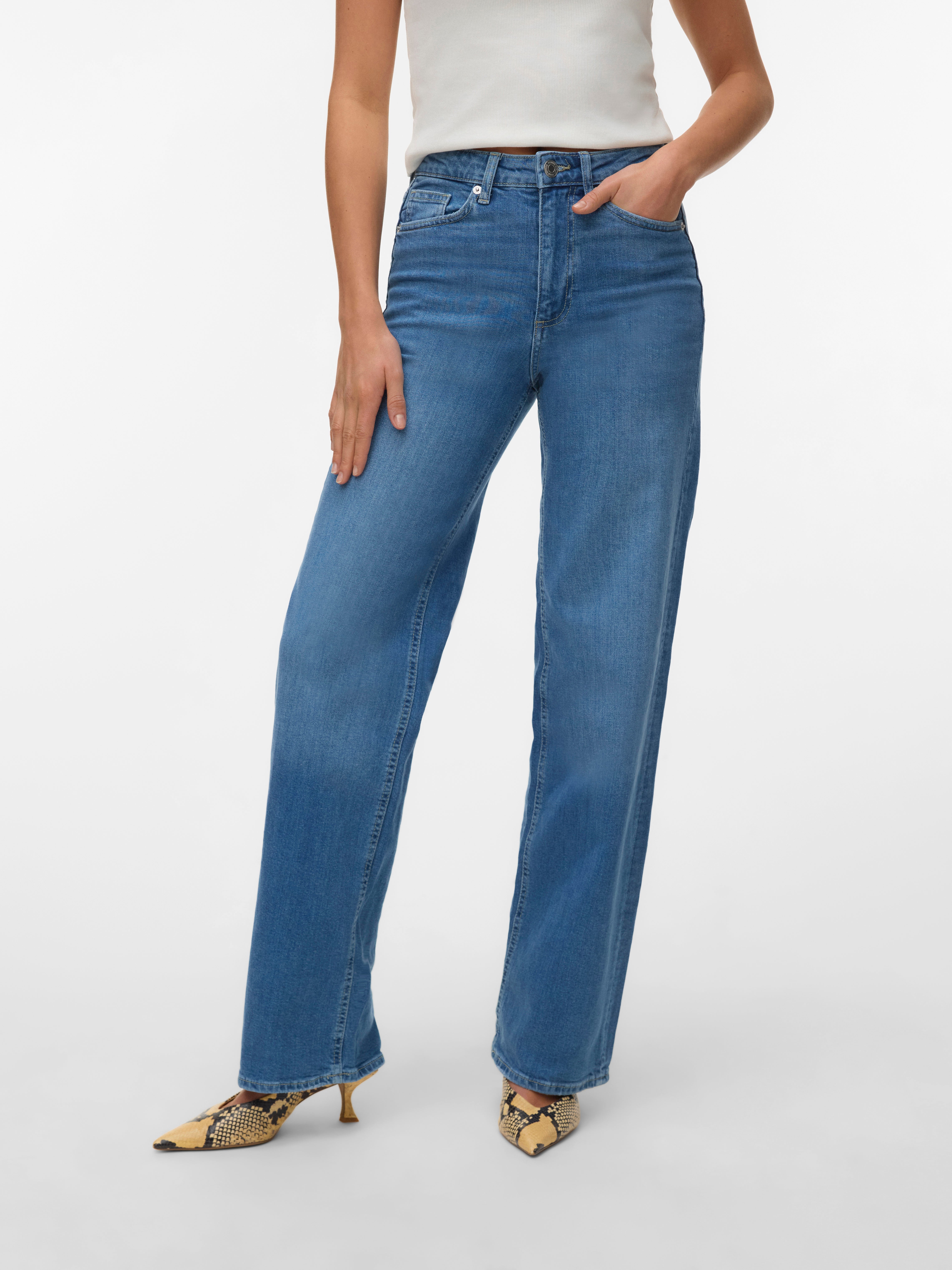 VERO MODA® VMTESSA-STRETCH High rise Wide Leg Fit Jeans