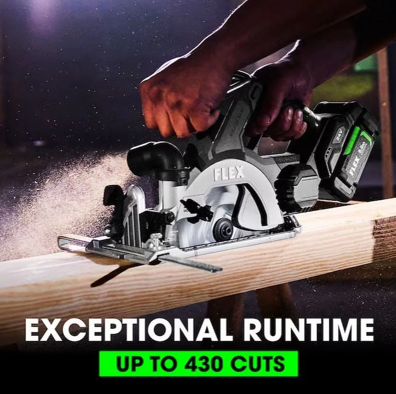 24-volt 6-1/2-in Brushless Cordless Circular Saw Kit Circular Saw (1-Battery and Charger Included) - Image 5