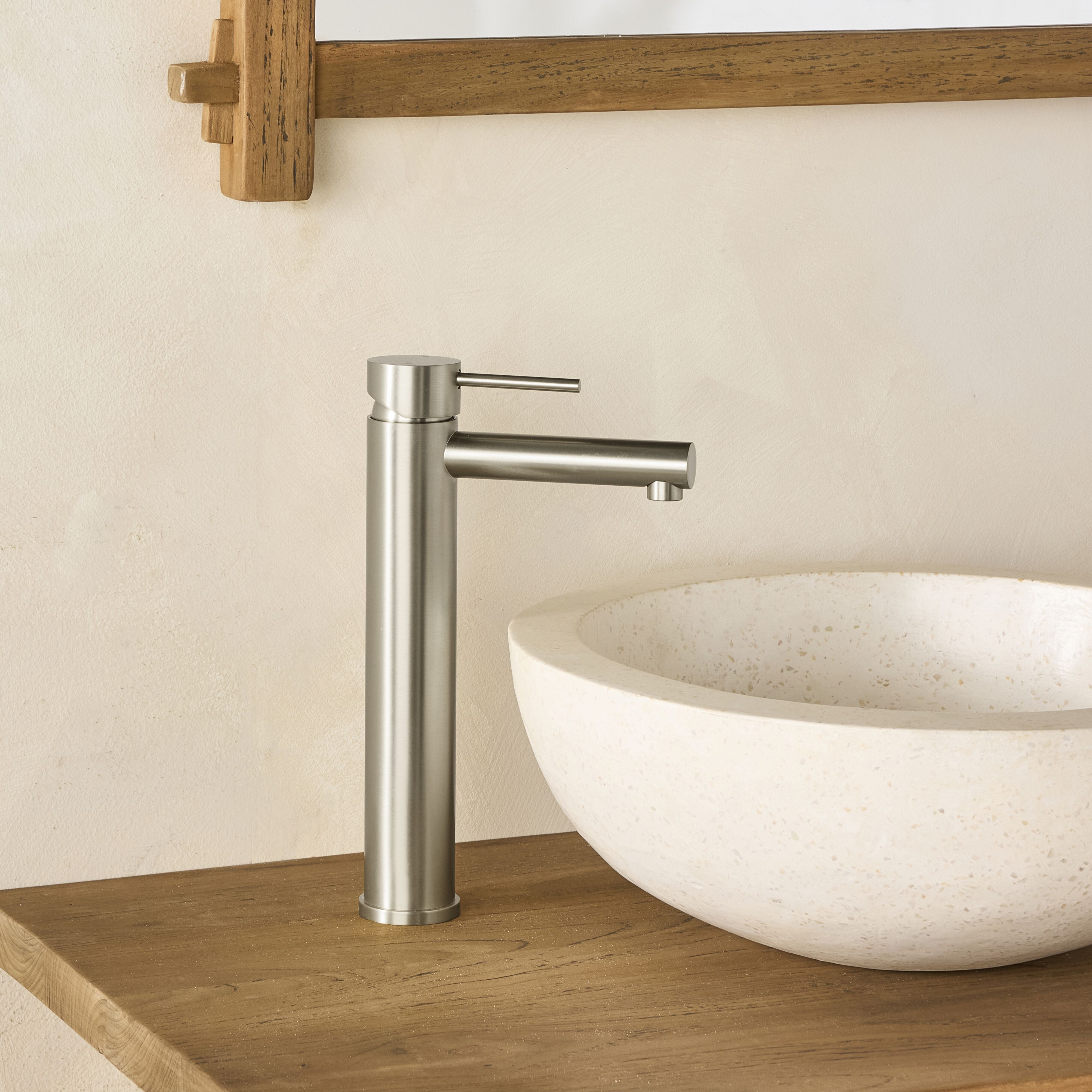 Camden Tall Basin Mixer Brushed Nickel