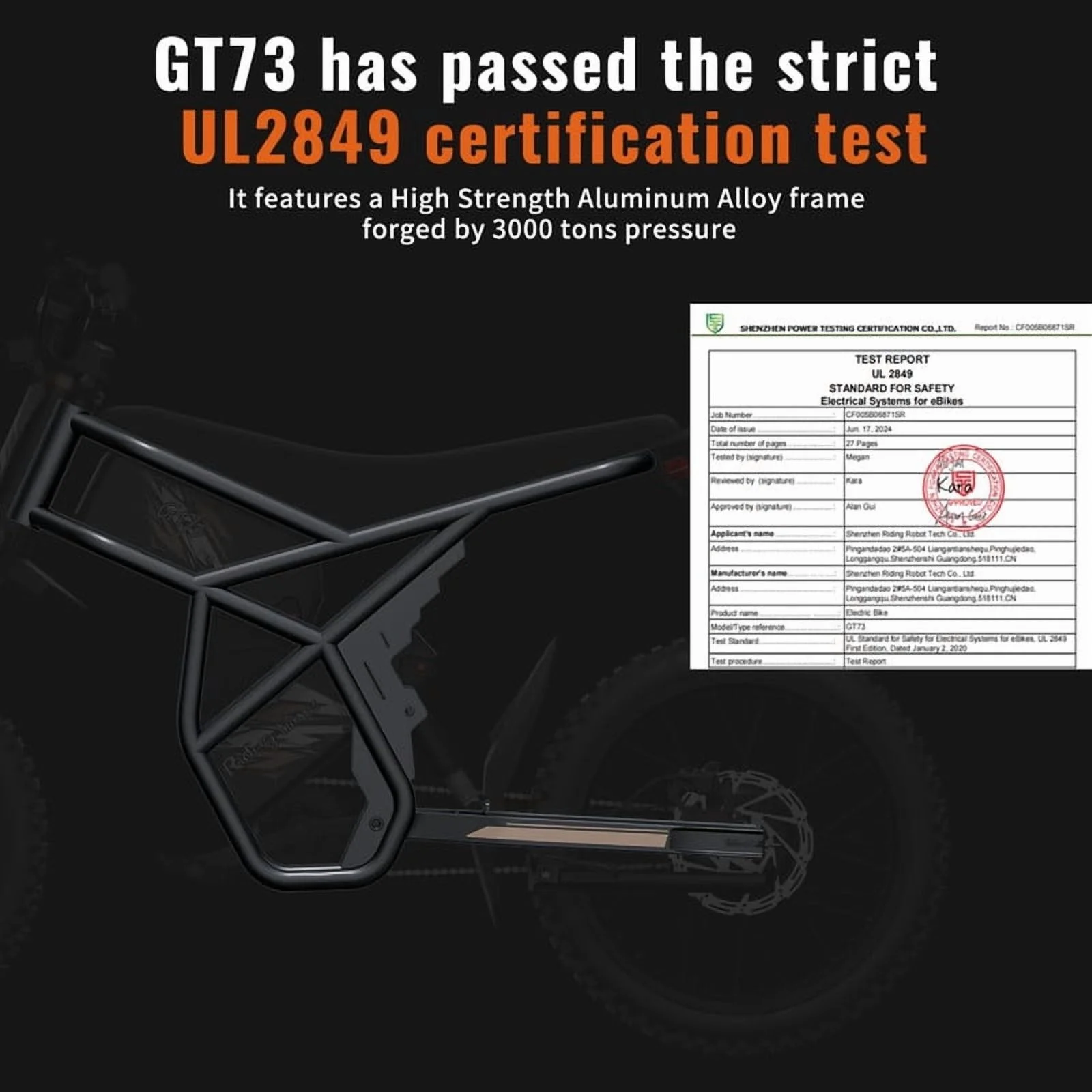 GT73 PRO 338 NM Electric Dirt Bike for Adults,3000W(Peak)Dual Motor 50Mph Max Speed,60V 50MPH 36.4AH Dual Battery Ebike,85 Miles Range, 25" Motorcycle Tires, All-Terrain for Mountain, Snow, UL2849(50Mph) - Image 6