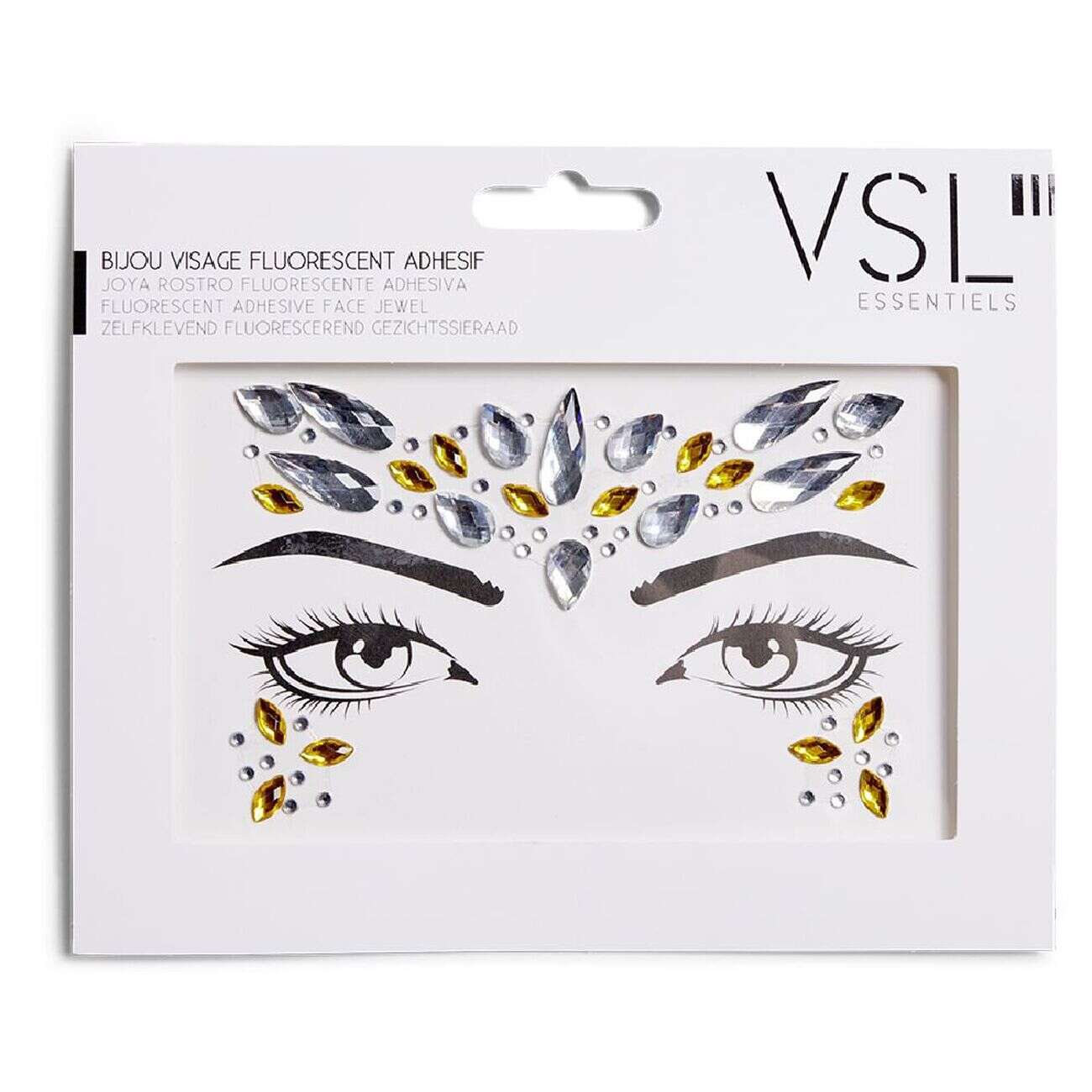 Bijoux de visage adhésifs - 3 modèles