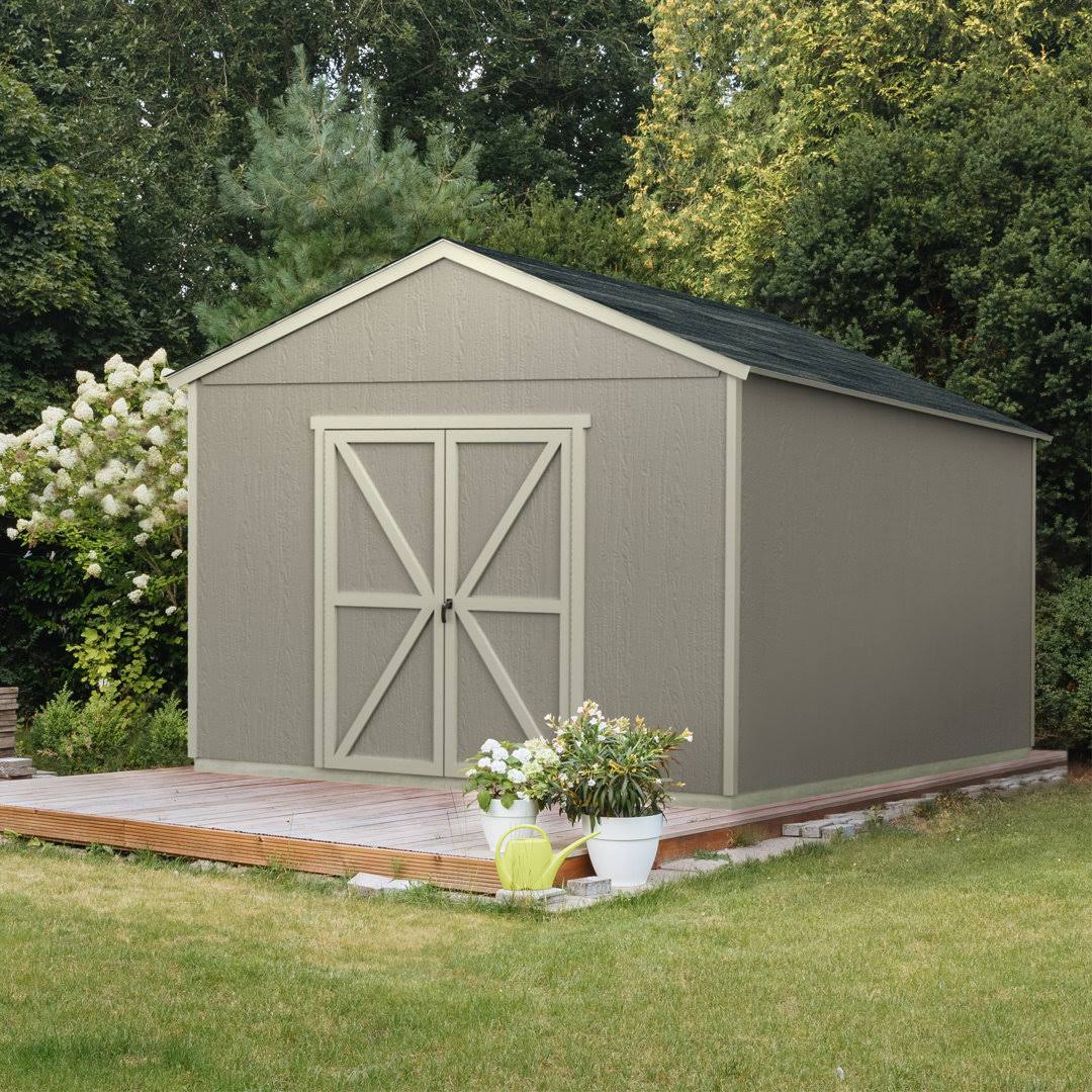 Astoria 12 ft. W x 24 ft. D Wood Storage Shed Handy Home