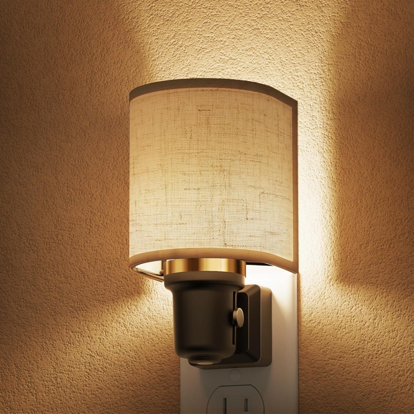 Soft Linen Fabric Sensor Dimmable Warm Nightlight