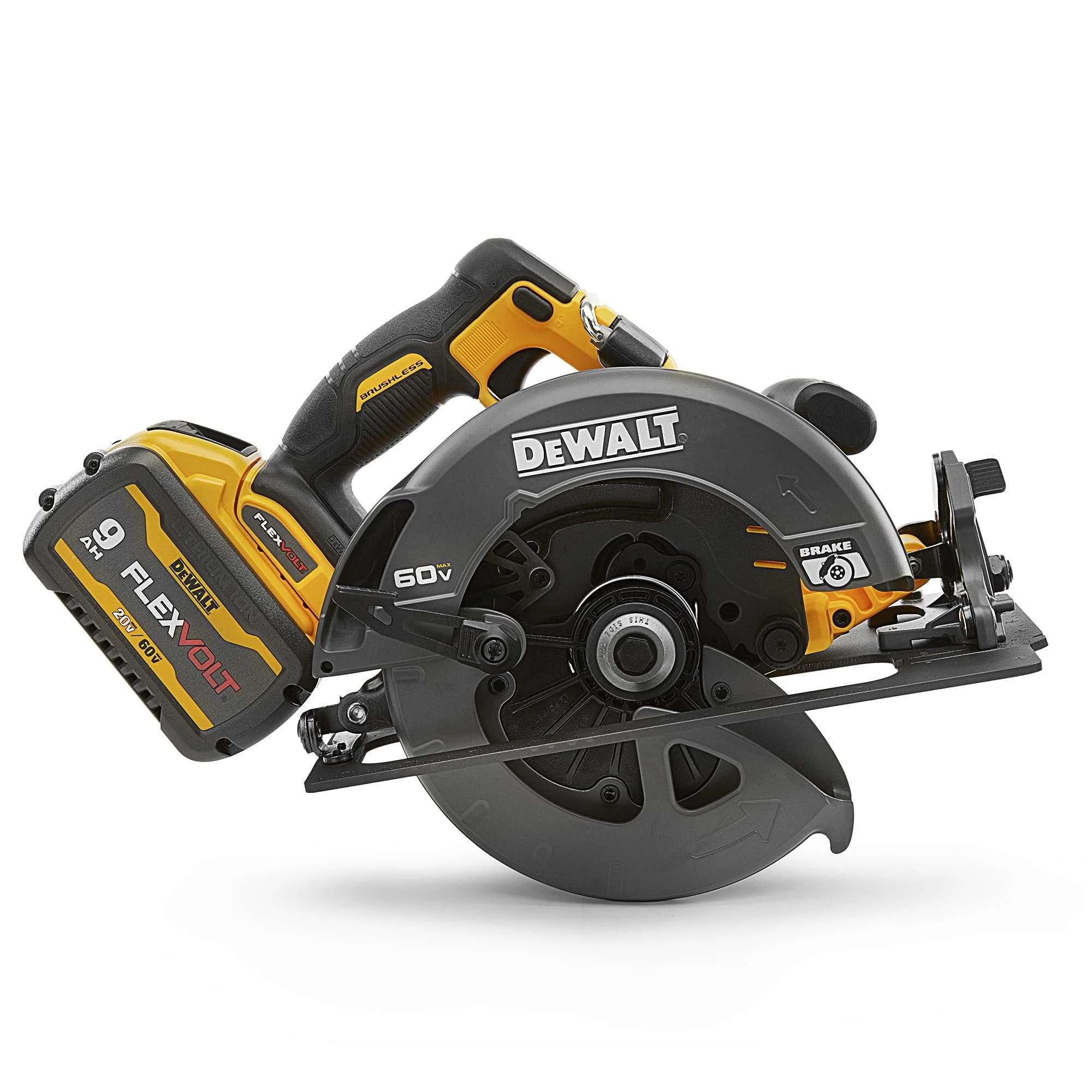 FLEXVOLT 60 V 7-1/4 in. Cordless Brushless Circular Saw Kit (Battery Charger)(1) - Image 3
