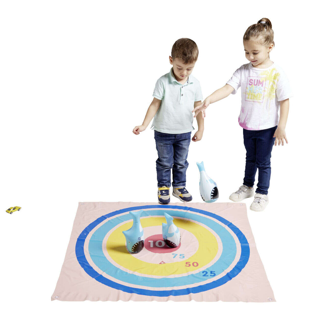 Tapis jeu de cible XL avec requins 1x1m