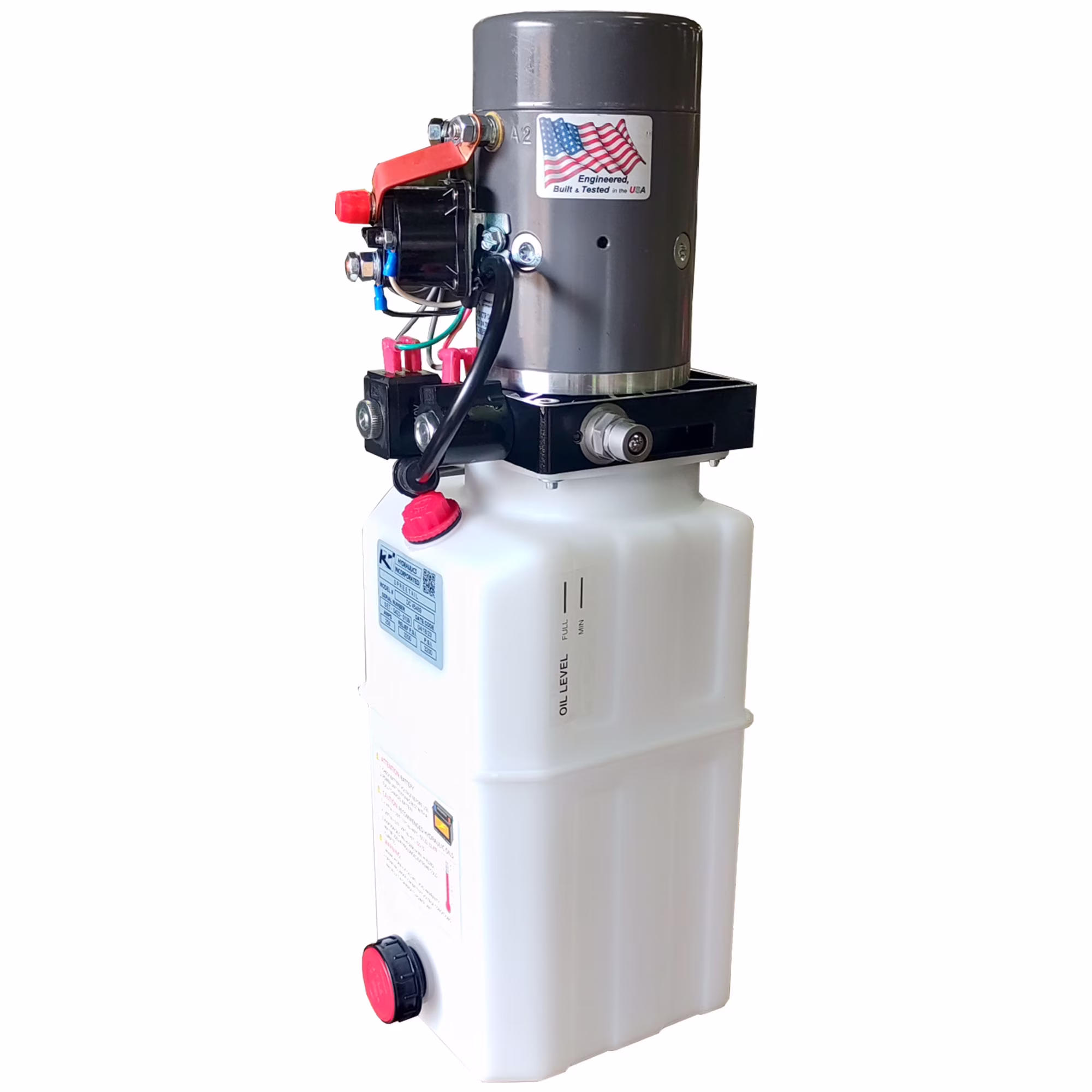 KTI Hydraulics 12 VDC Hydraulic Power Unit,Single Double Acting, 3 Quarts