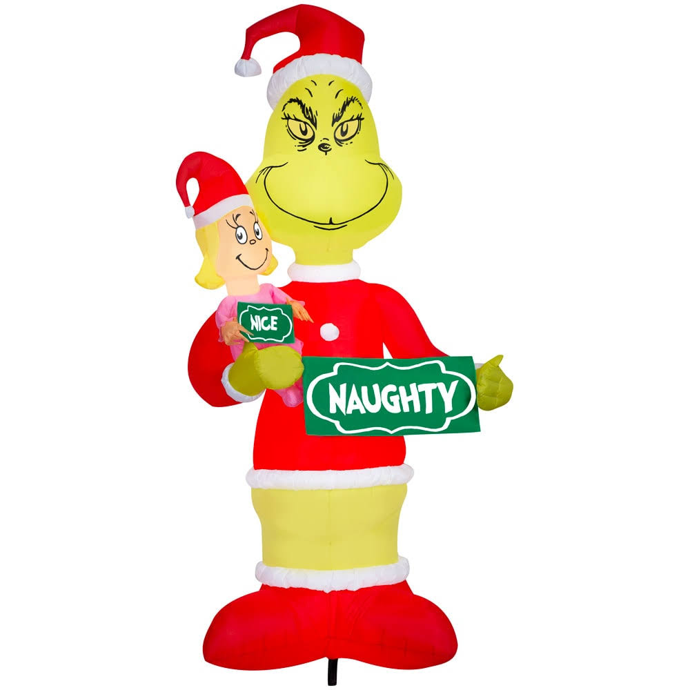 Grinch Dr Seuss's 8-ft Lighted Dr. Seuss The Grinch Merry Christmas Inflatable | 881345