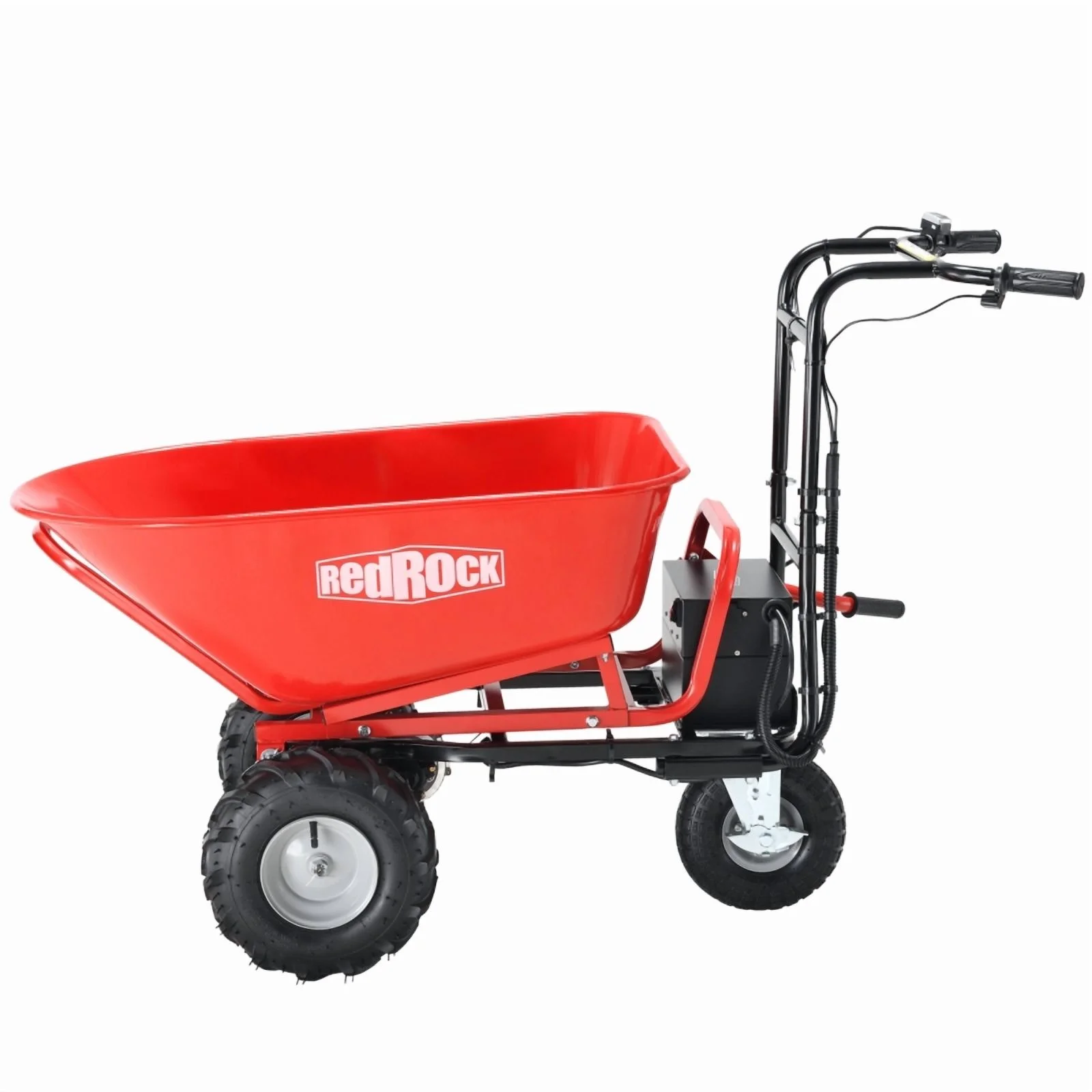 Wheelbarrow Utility Cart Electric Powered Cart 48V28Ah 500W Capacity 500lbs (230kg) Material Debris Hauler 1000lbs Towing - Image 8