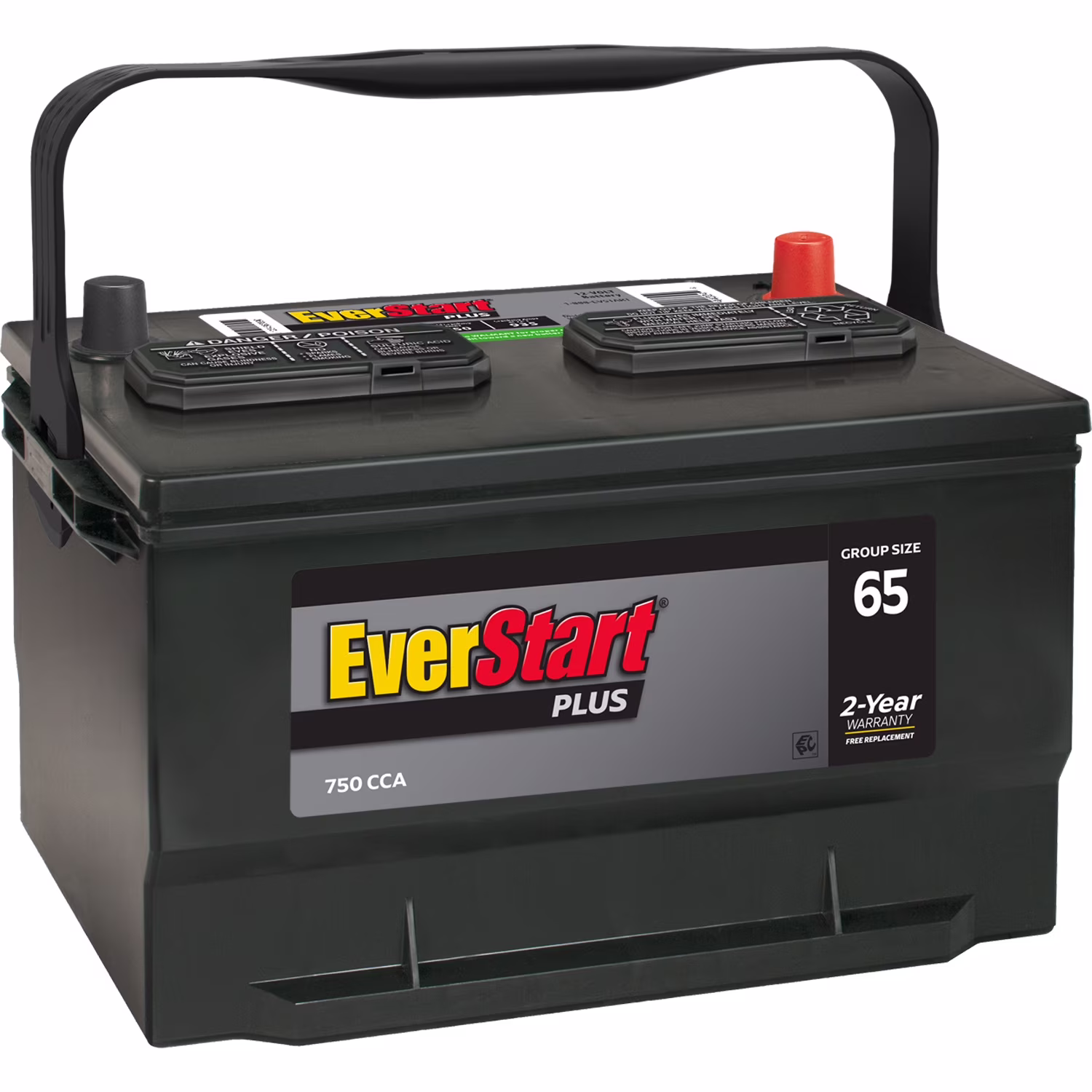 Plus Lead Acid Automotive Battery, Group Size 65 12 Volt, 750 CCA(Single)