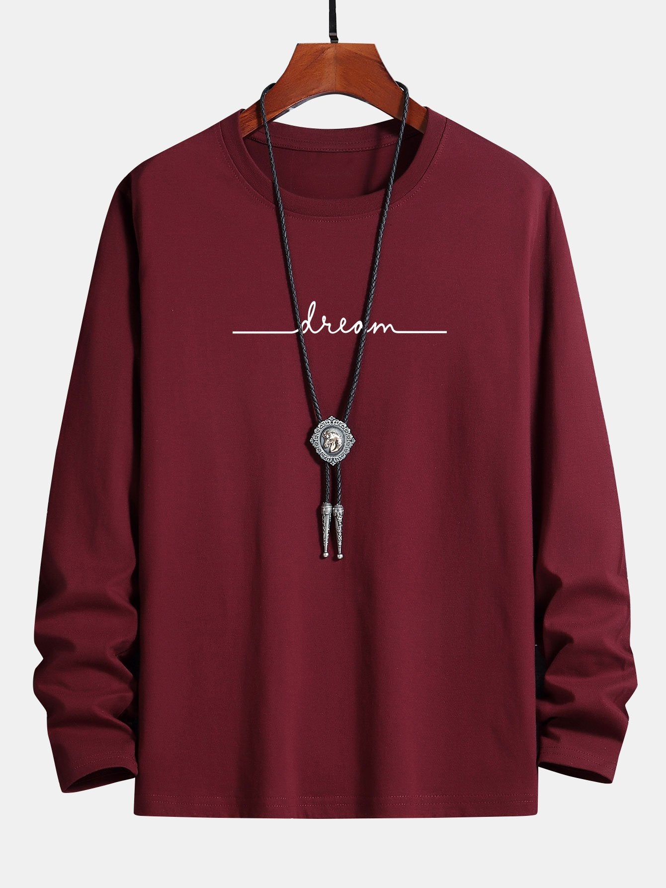 T-shirt en coton à manches longues imprimé rêve