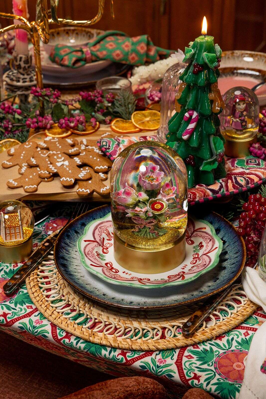 Multicolour pannenlap met ikat print