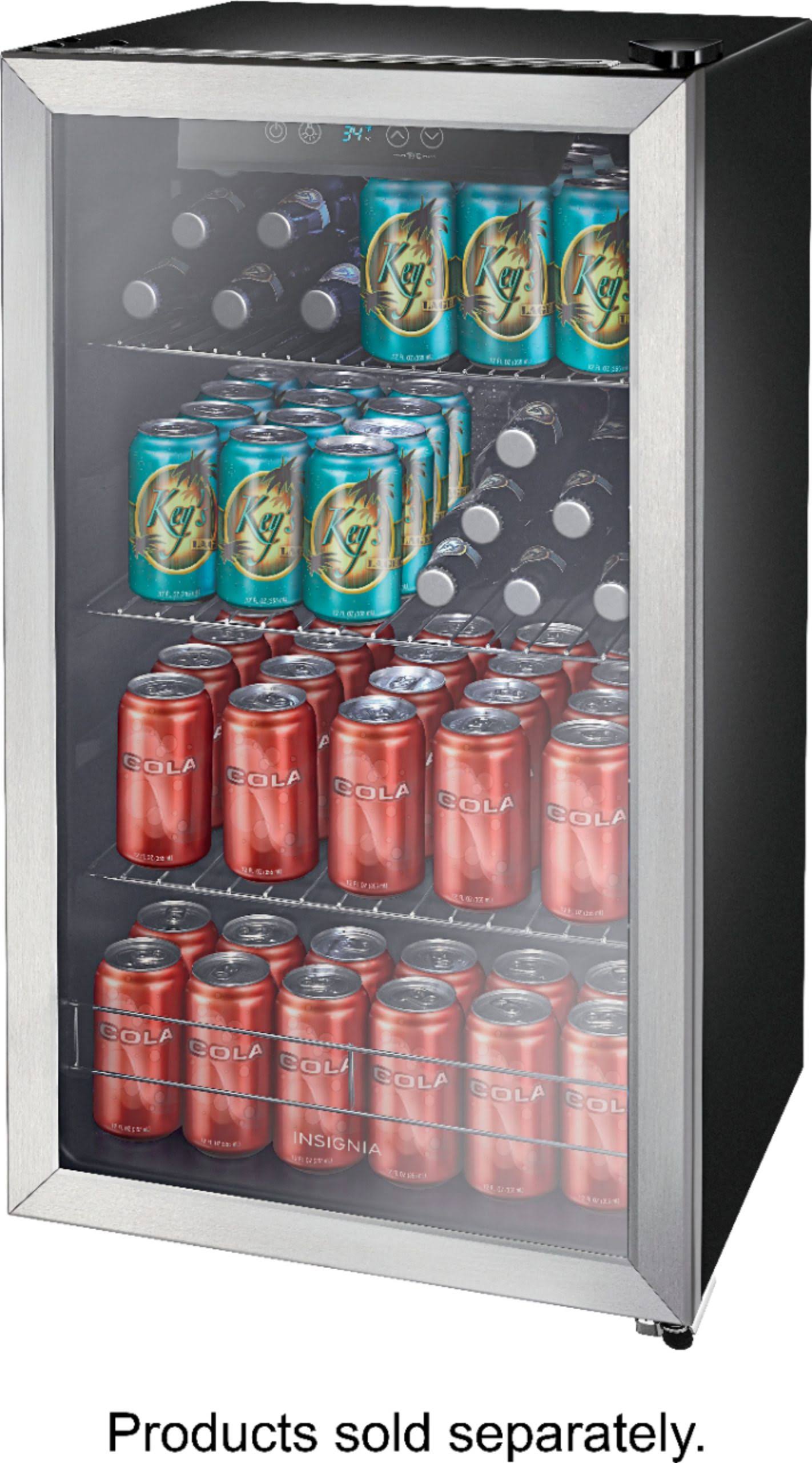 Insignia NS-BC115SS9 115-Can Beverage Cooler - Stainless Steel