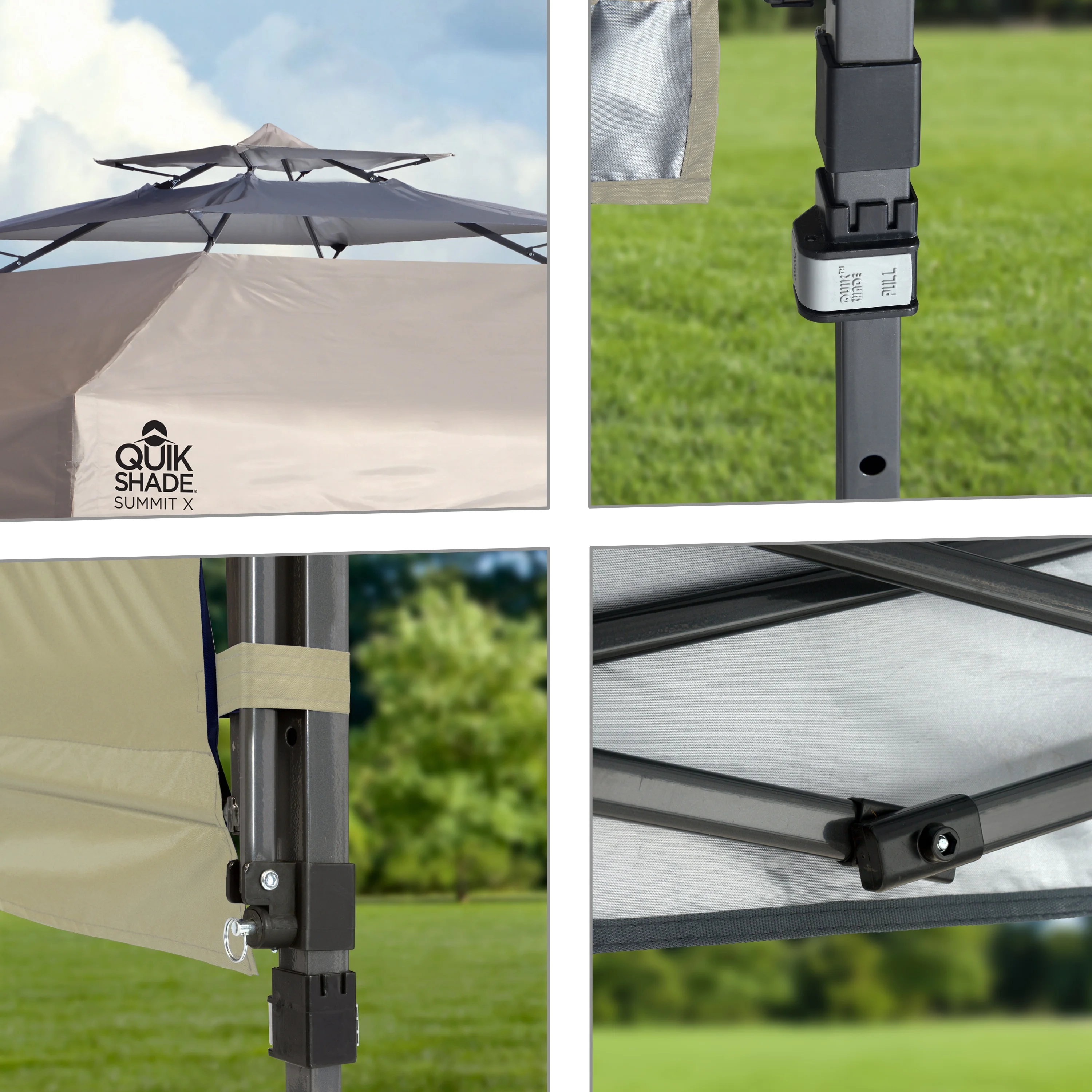 "Summit X" 10 x 17 Foot Straight Leg Pop Up Instant Canopy, Taupe(Taupe) - Image 10