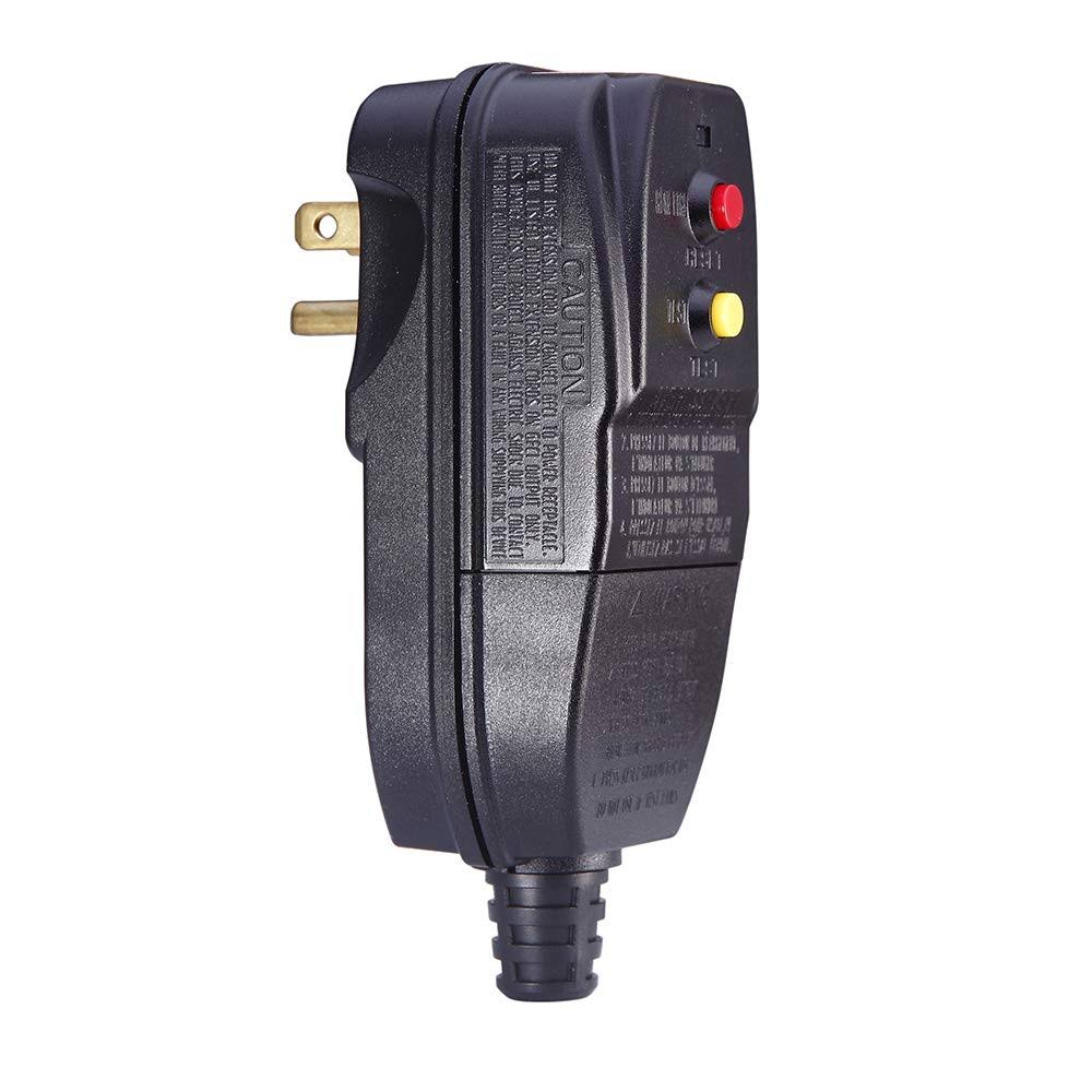 GFCI Replacement Plug for Pressure Washer Pool Pump 15Amp 3 Prong Circuit Breaker Outdoor Waterproof Auto-Reset 120V