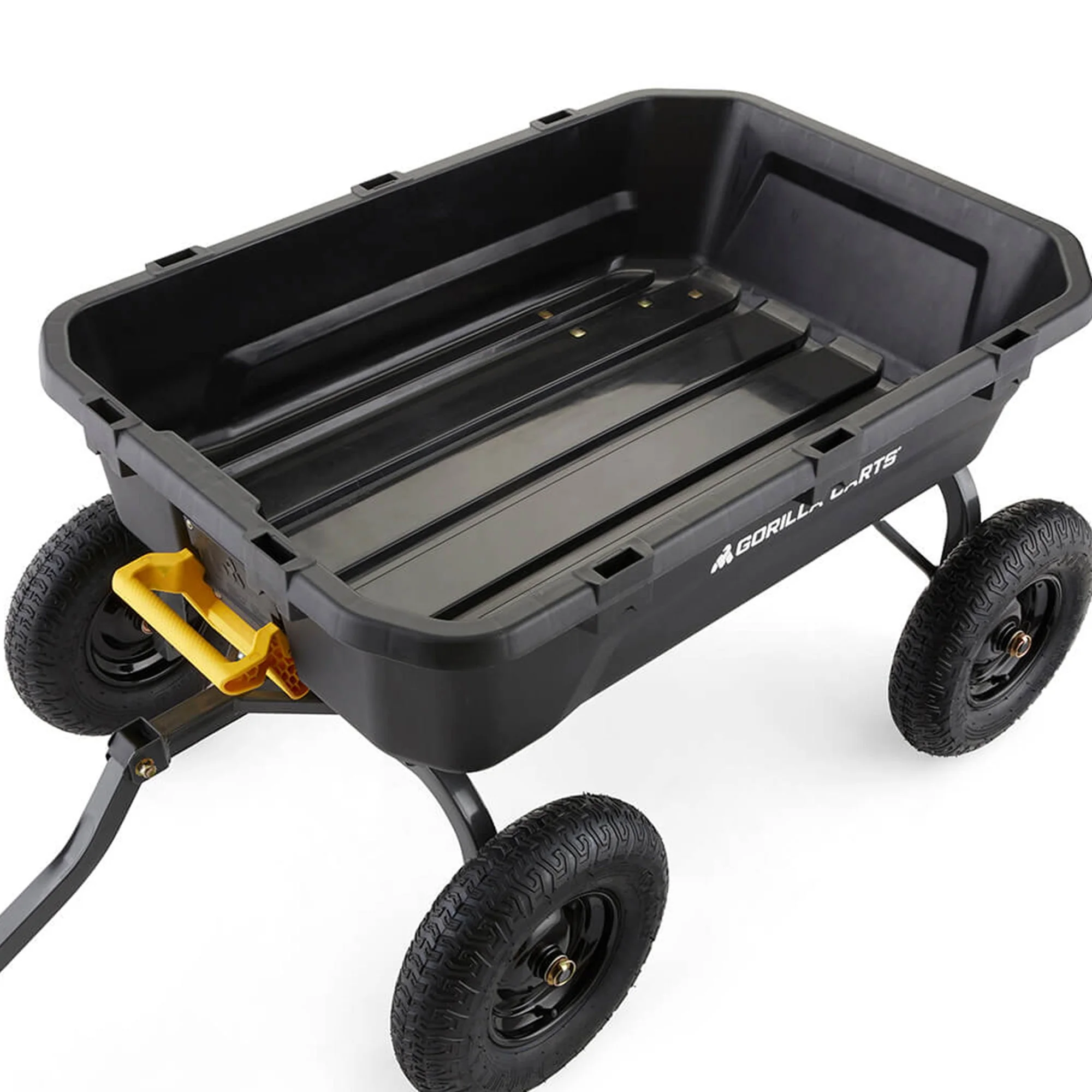 12 Cu Ft Poly Yard Dump Cart with Quick-Release, 1600 lb Capacity, Black - Image 10