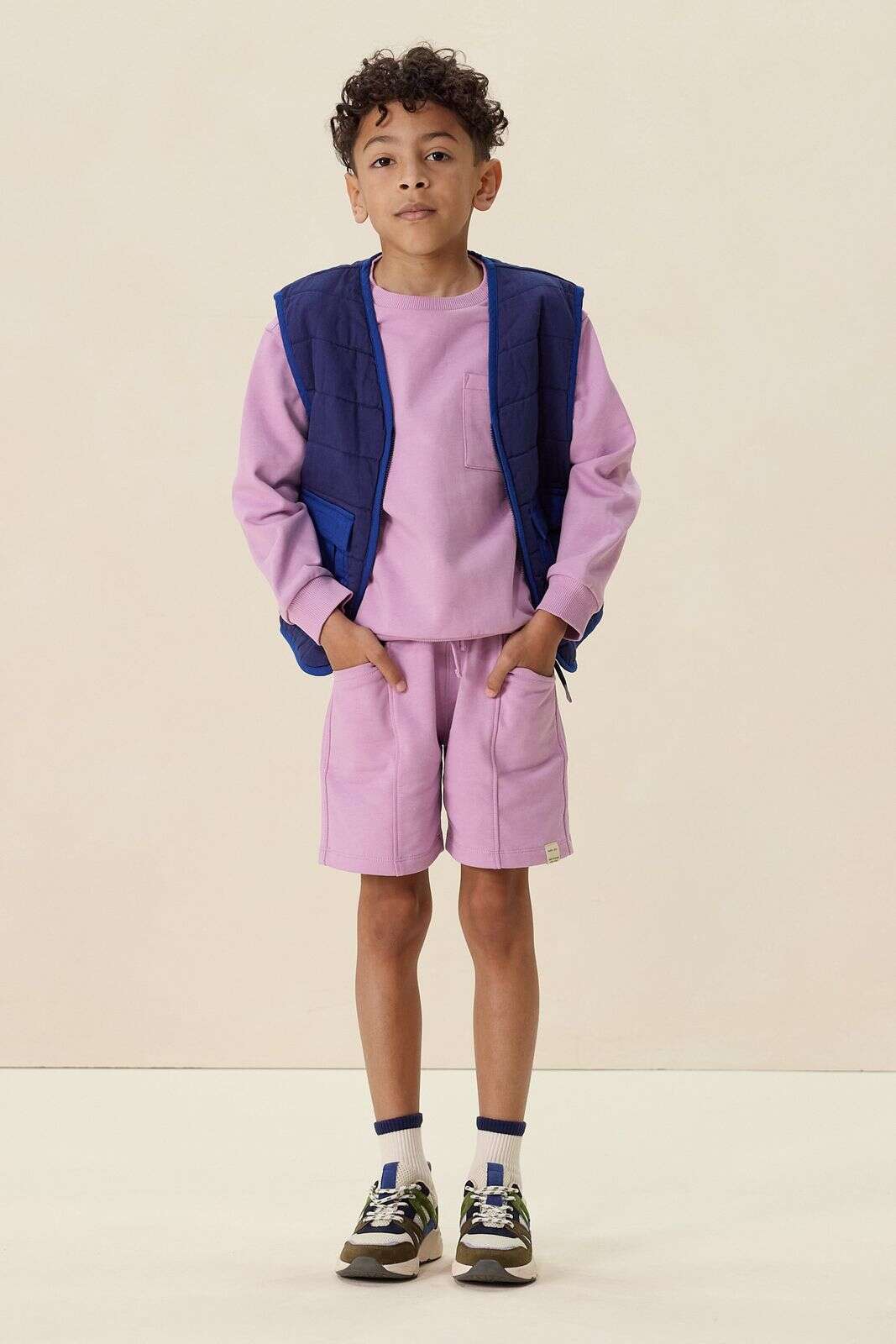 Donkerblauw quilted gilet