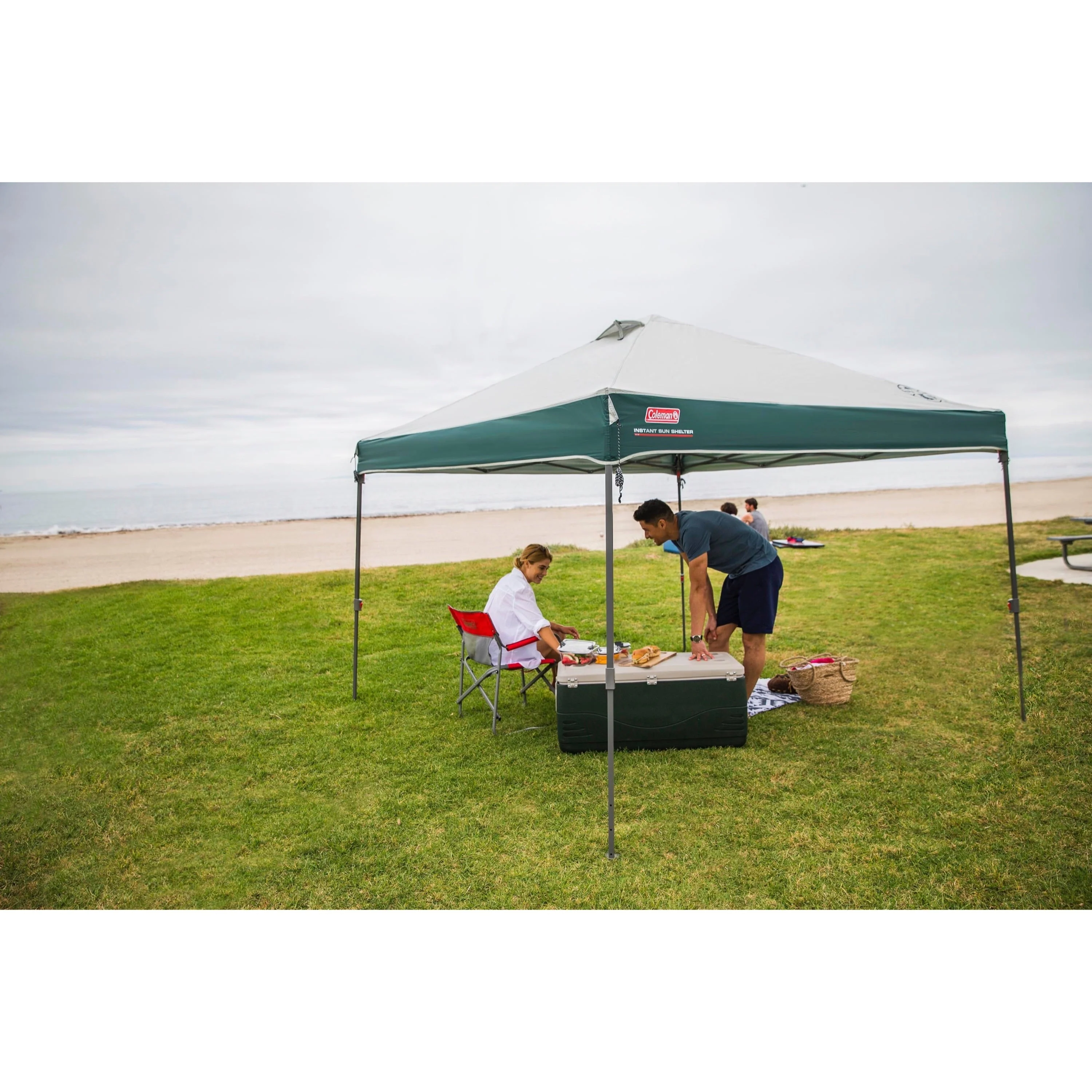 Straight Leg Instant Outdoor Canopy Shelter, 10 x 10, Tan Black Image 9
