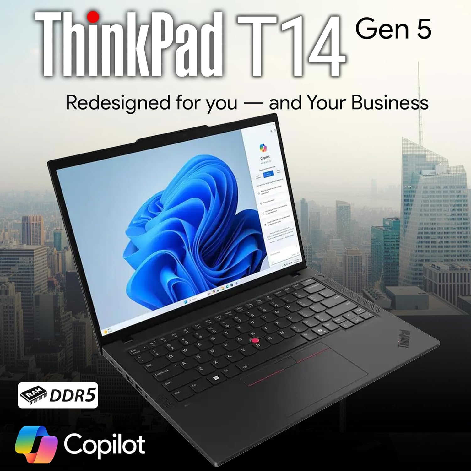 Lenovo ThinkPad T14 Gen 5 AI Business Laptop  14