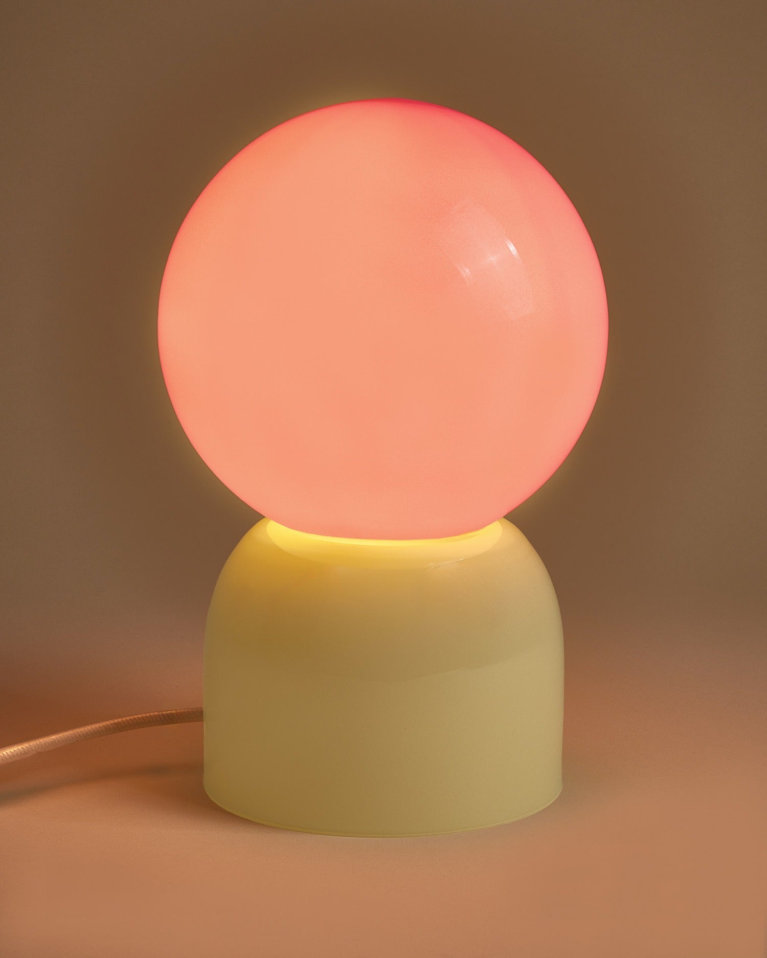 LUMO - GLASS LAMP PINK LIGHT GREEN