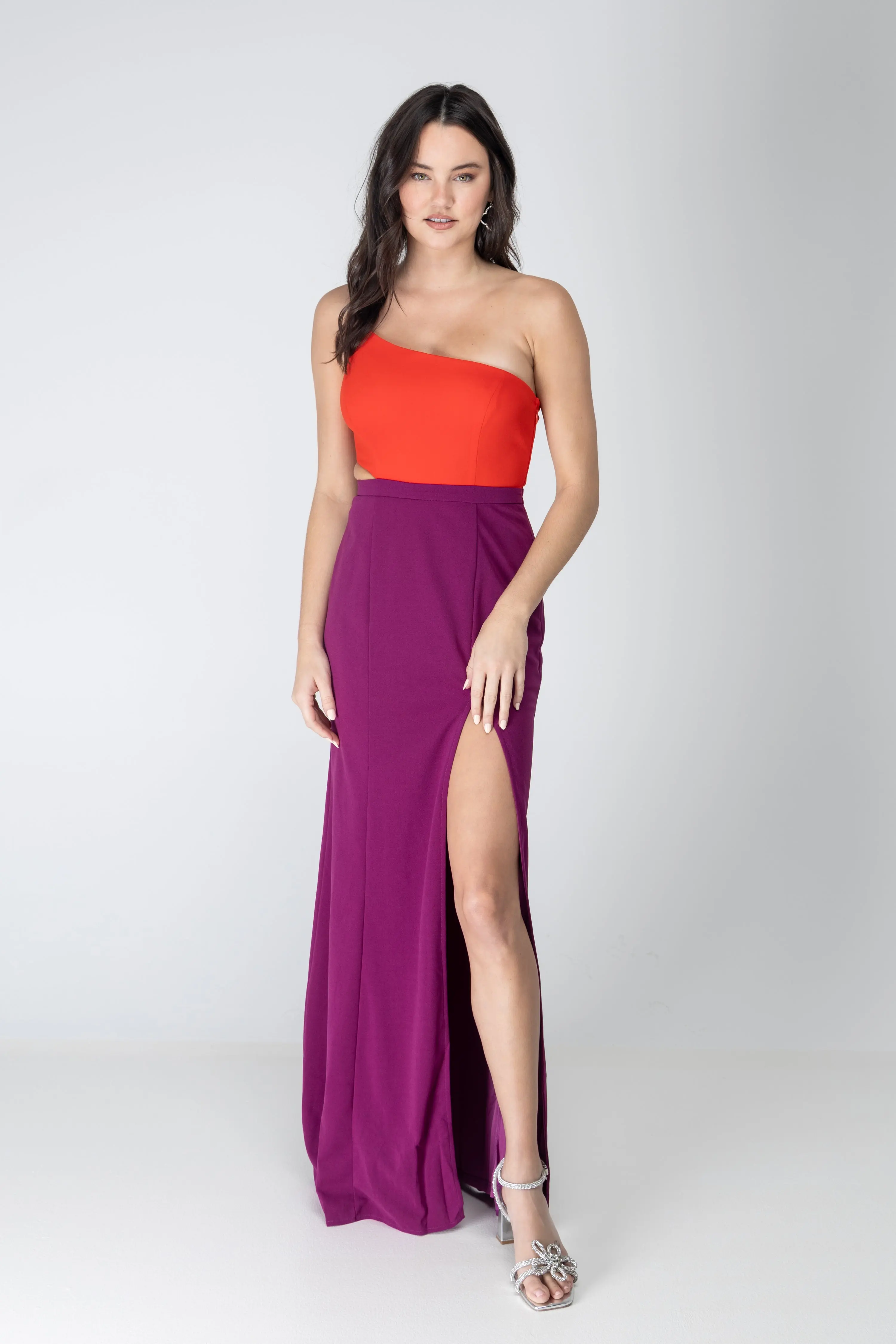 Color Block Maxi Dress