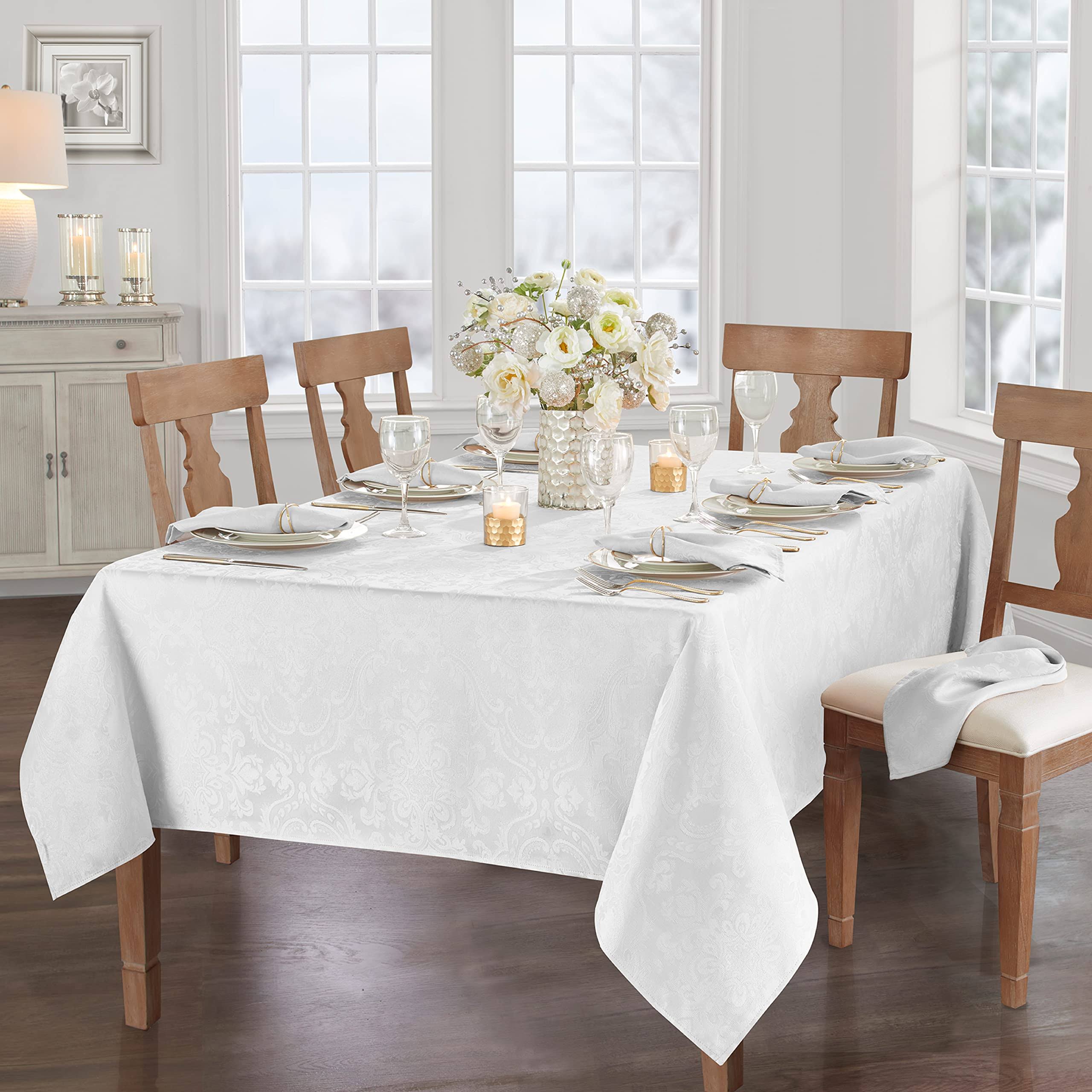 Elrene Caiden Elegance Damask Tablecloth - 60