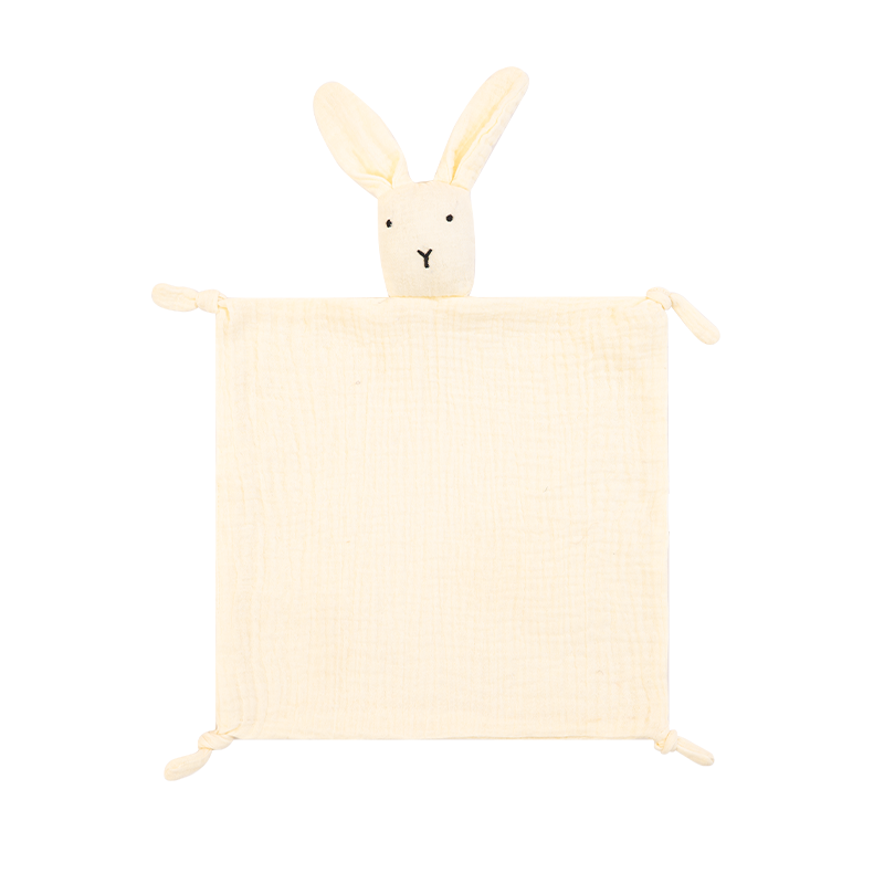 Rabbit Plush Lovey Baby Cotton-silk Crepe Soothing Cloth Soft Solid Colors Baby Sleep Soothing Hand Towel Hand Towel Wiping Aid