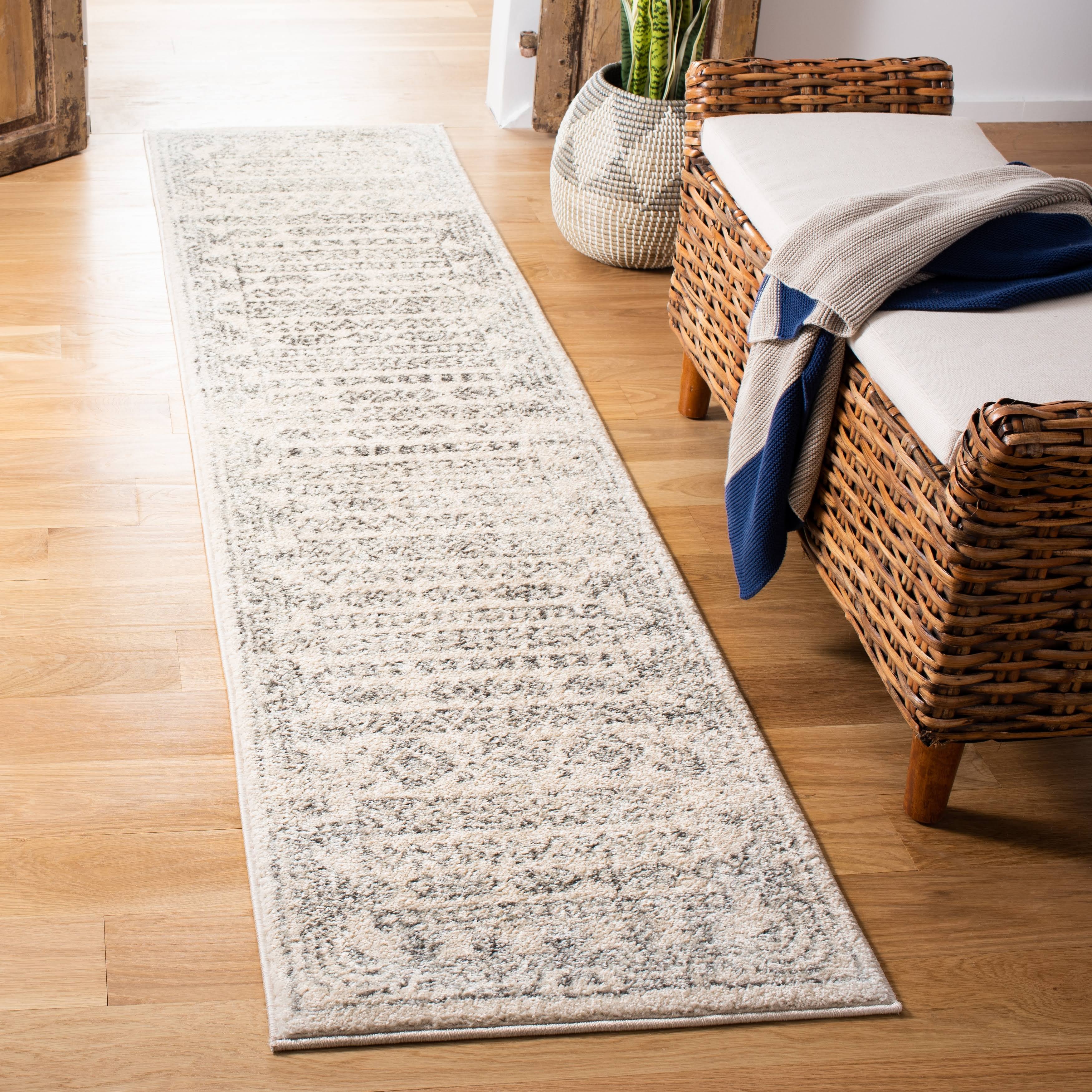 Safavieh Tulum Collection Rug - Ivory / Grey - 2x7 Feet