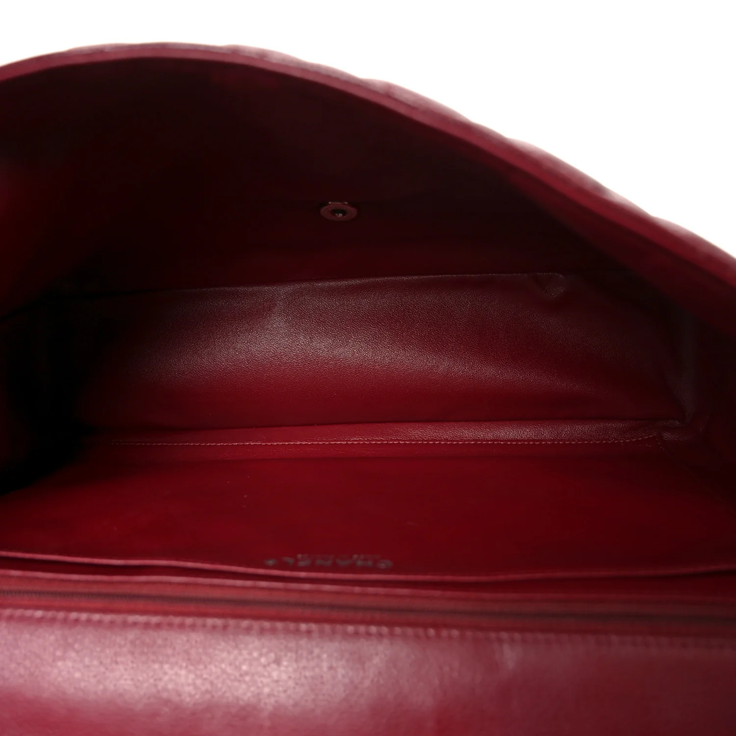 Caviar Quilted Maxi Single Flap Dark Red