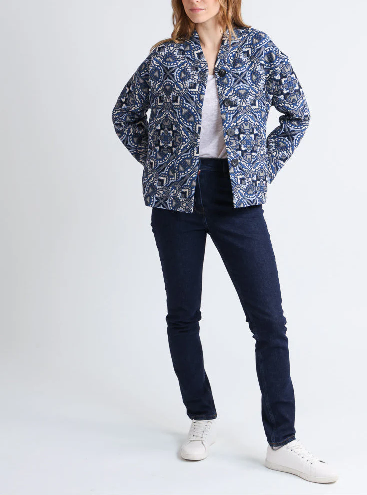 Veste matelassée femme bleu