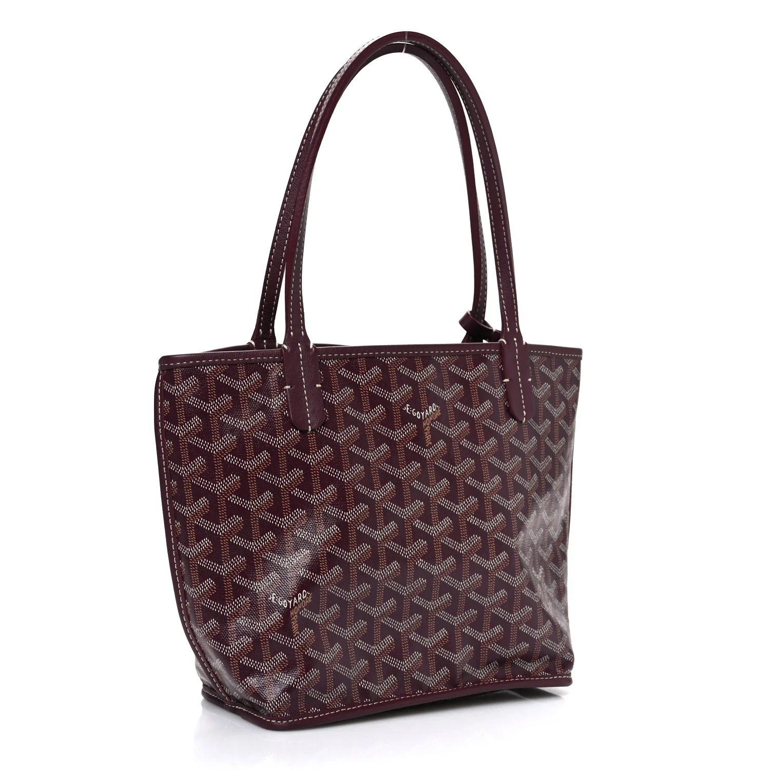Goyardine Reversible Mini Anjou Burgundy