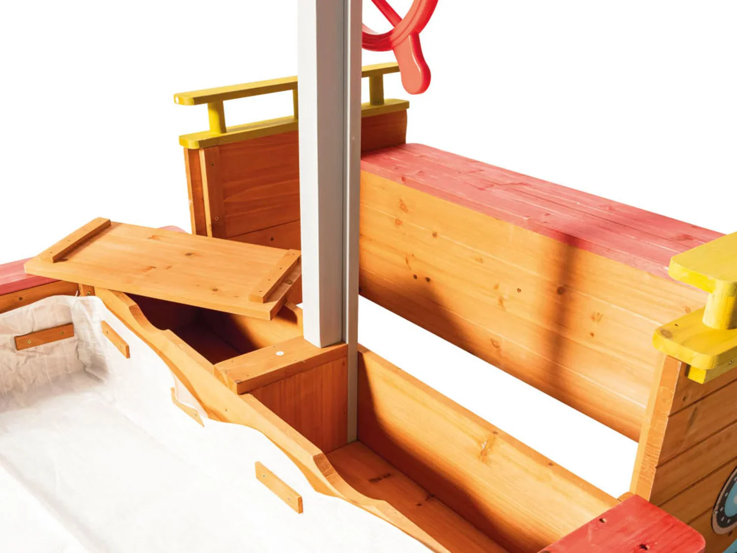Playtive Bac  sable bateau pirate, avec espace de rangement