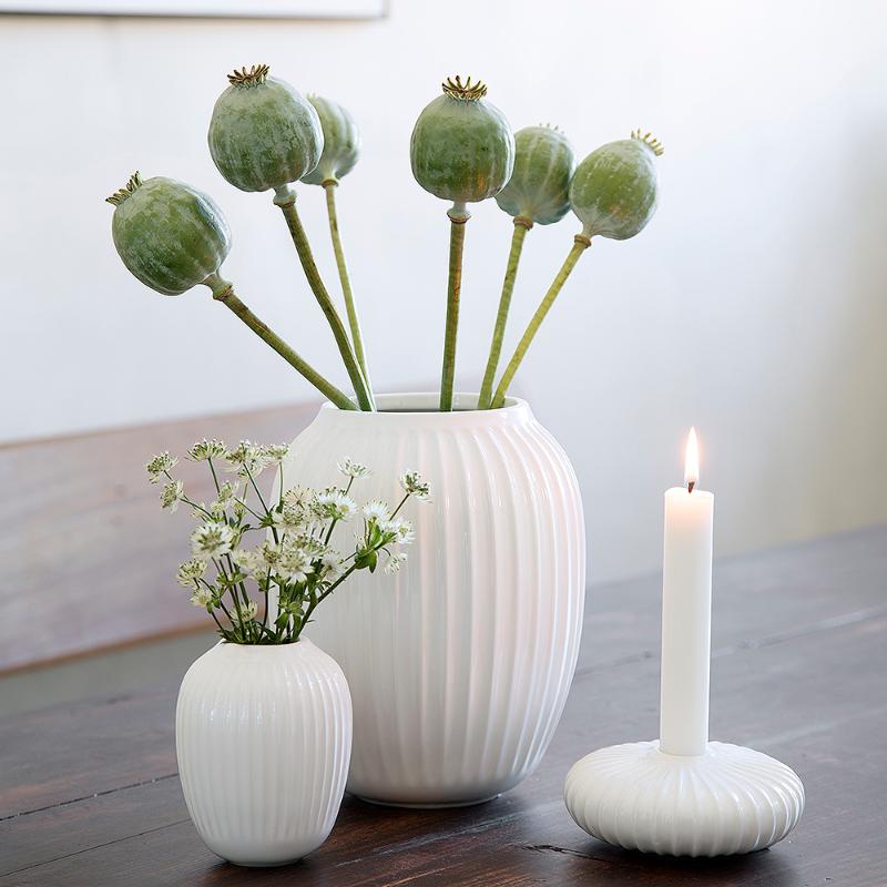 Hammershøi vase 21 cm hvit