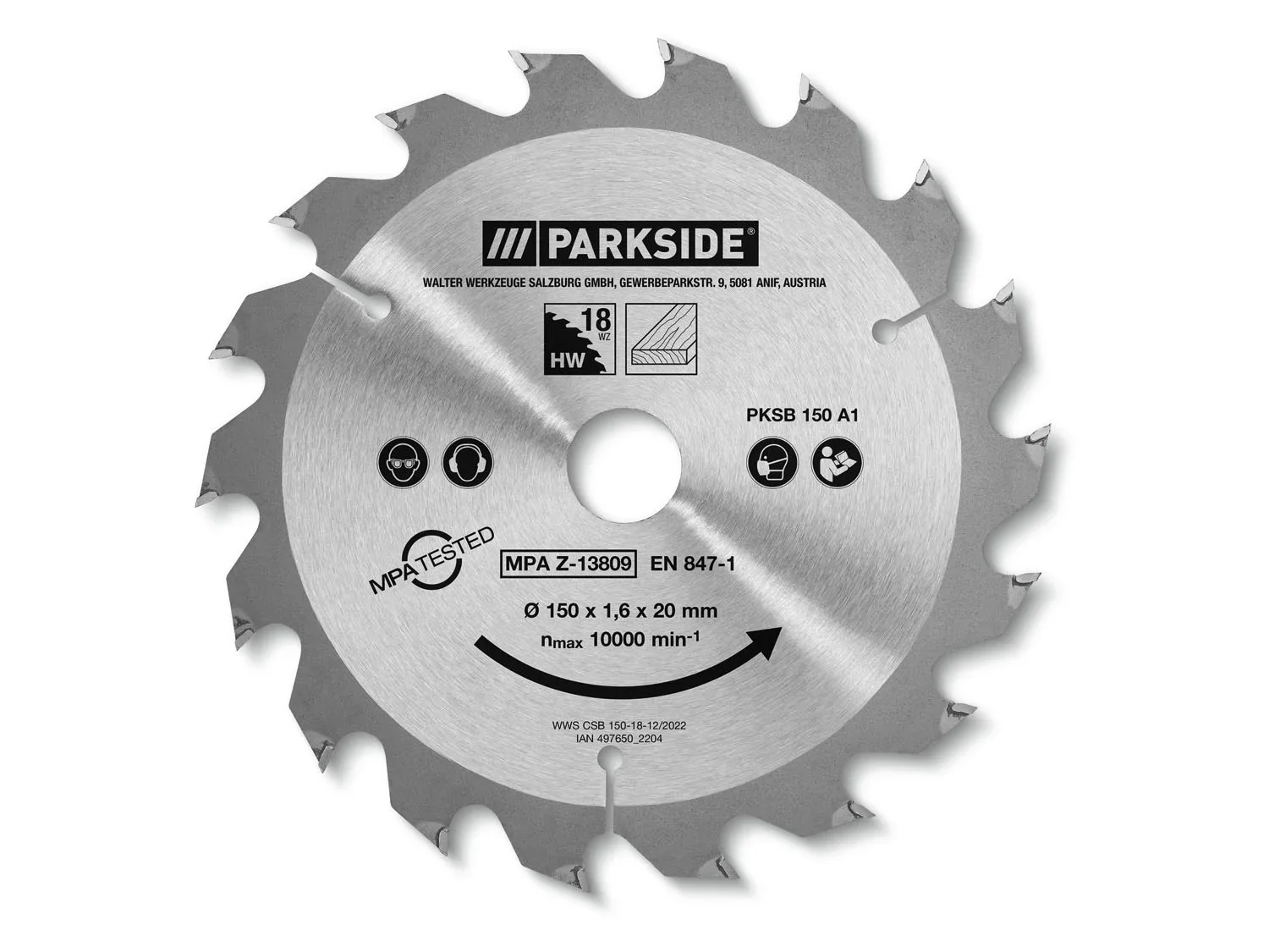 PARKSIDE Lame de scie circulaire, 150 mm, 18 dents ou 24 dents
