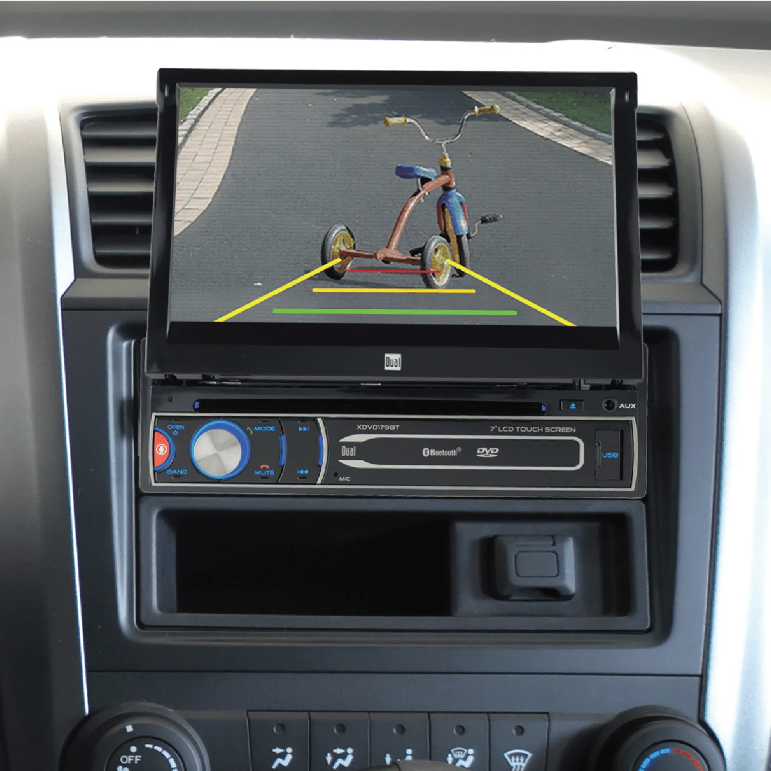 XDVD179BT 7 Inch Single DIN Car Stereo, Motorized Touch Screen, CD/DVD - Image 9