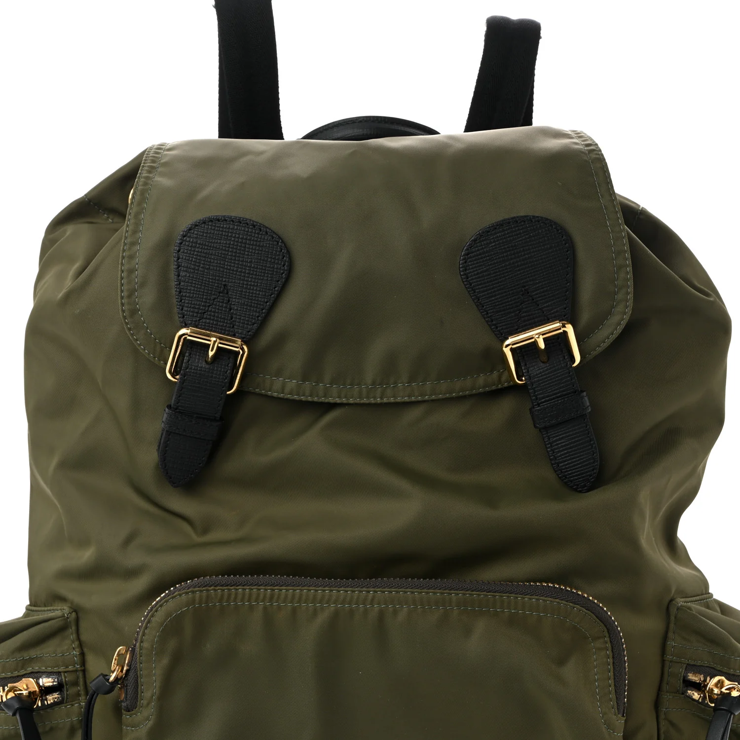 Nylon Large Rucksack Backpack  Canvas Green