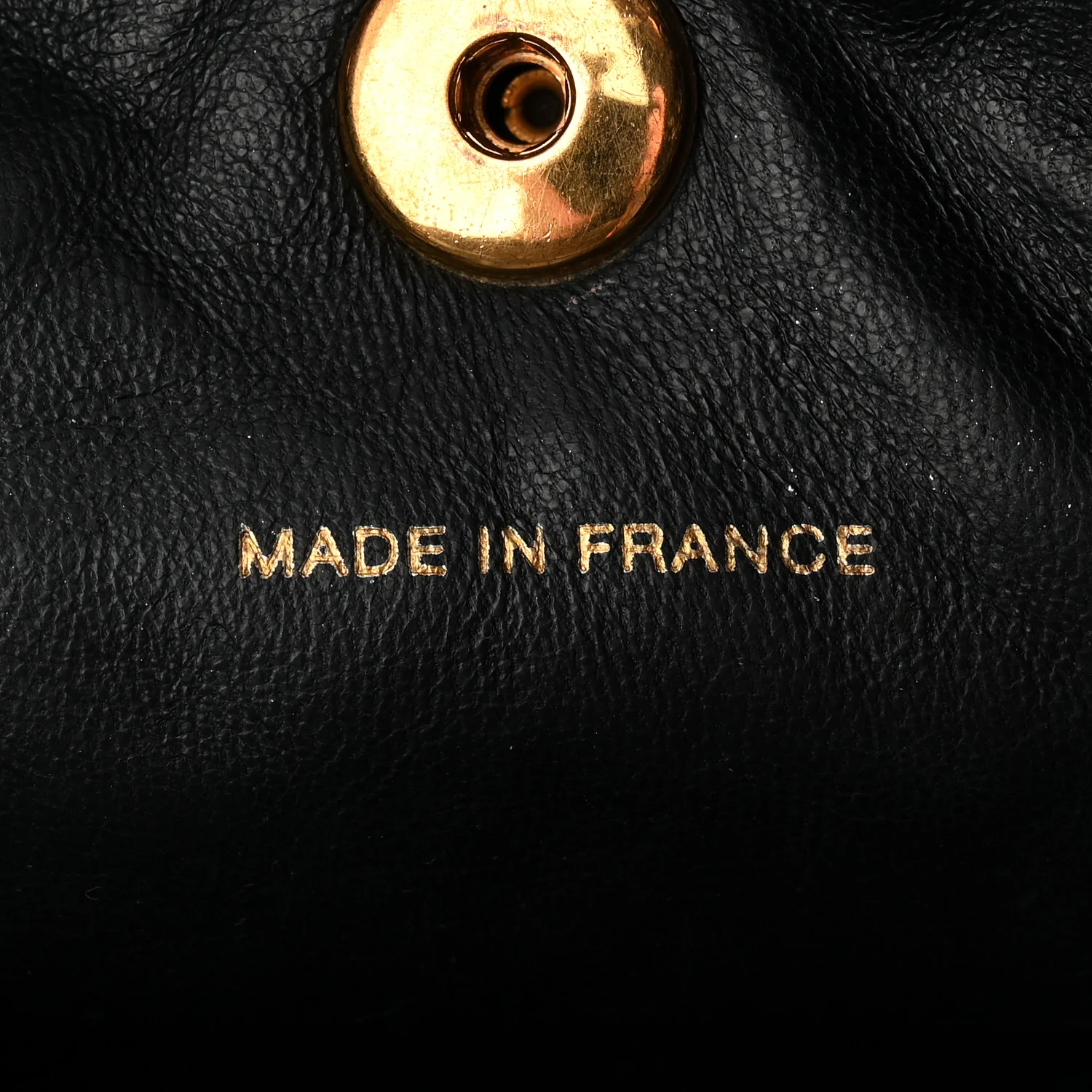 Lambskin Quilted Drawstring Backpack Black