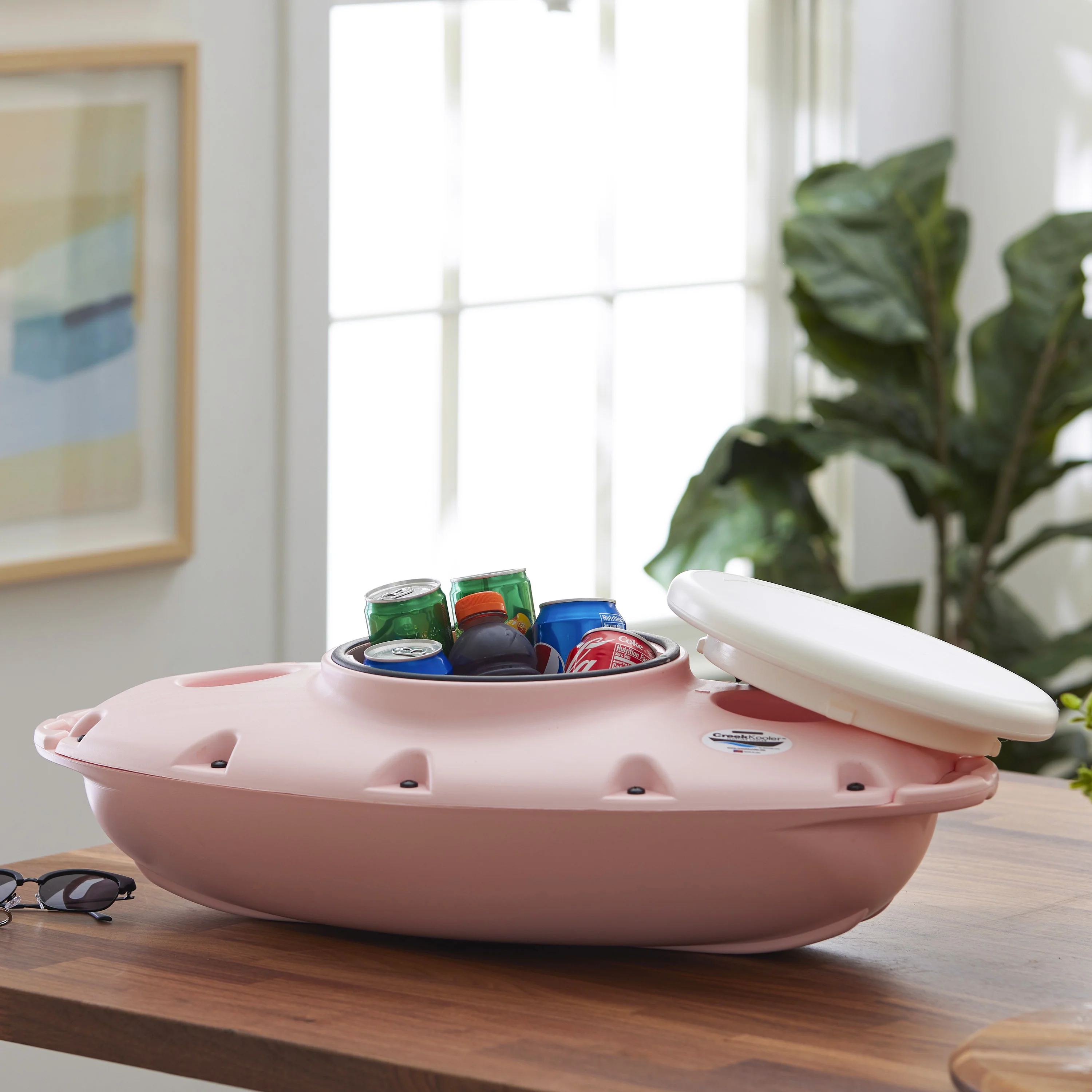 Pup 15 Quart Floating Beverage Cooler, Rose' All Day Pink(Rose All Day pink) - Image 9