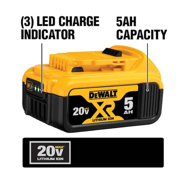 20V MAX XR Cordless Automotive 2 Tool Combo Kit with (1) 1/2 in , (1) 3/8 in Impact Wrench and (1) 5 0Ah Battery Image 4