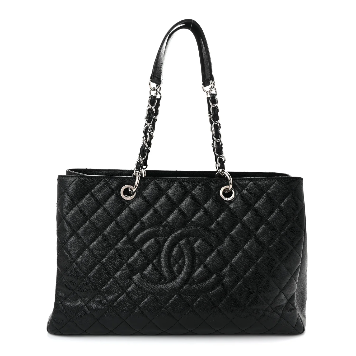 Caviar Quilted XL Grand Shopping Tote GST Black