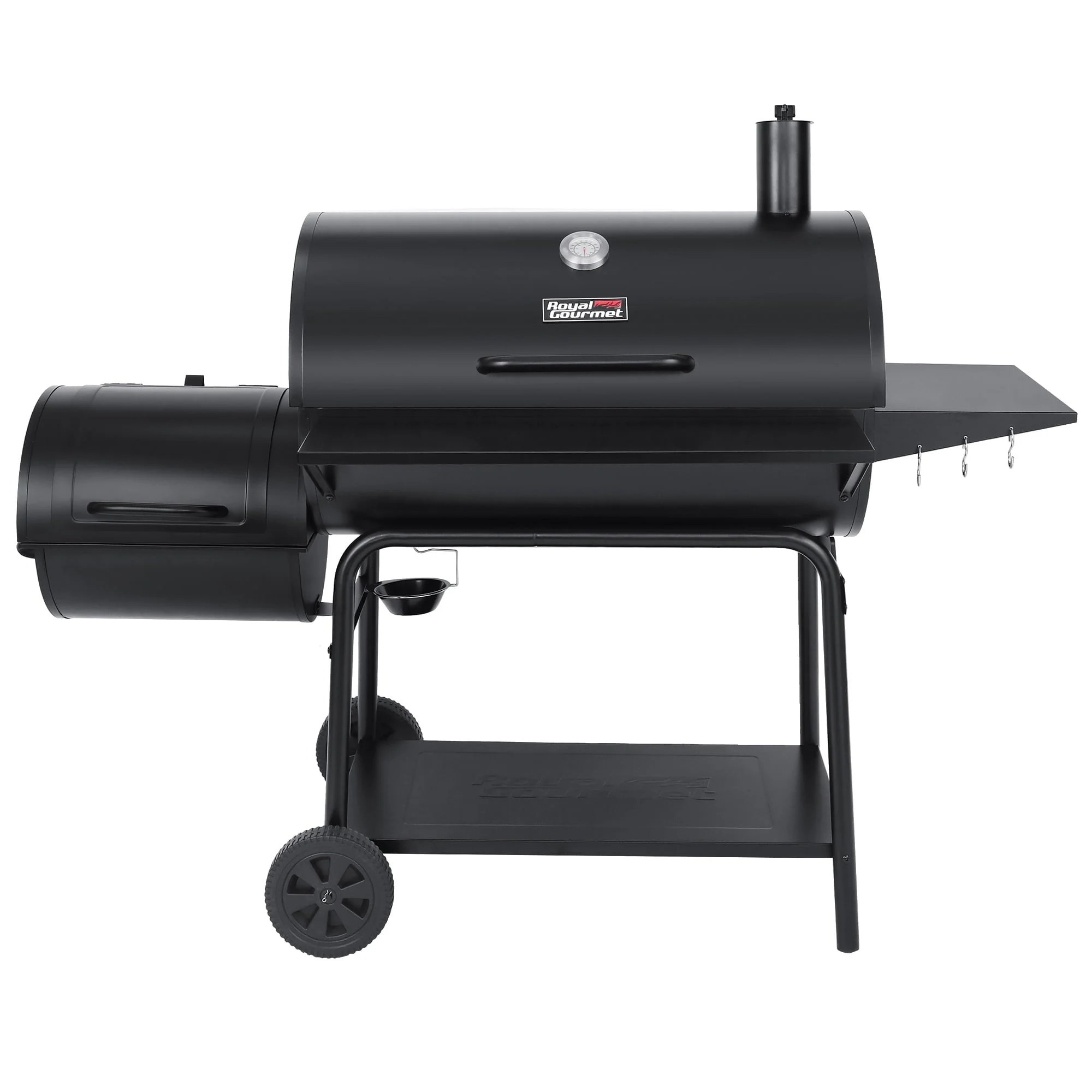 CC2036F 36" Charcoal Barrel Grill with Offset Smoker