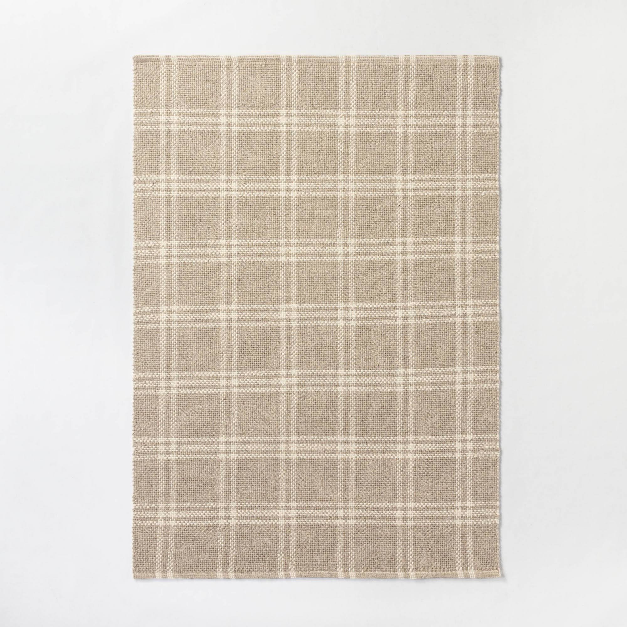 Threshold Cottonwood Hand Woven Plaid Wool/Cotton Rug, 9' x 12'