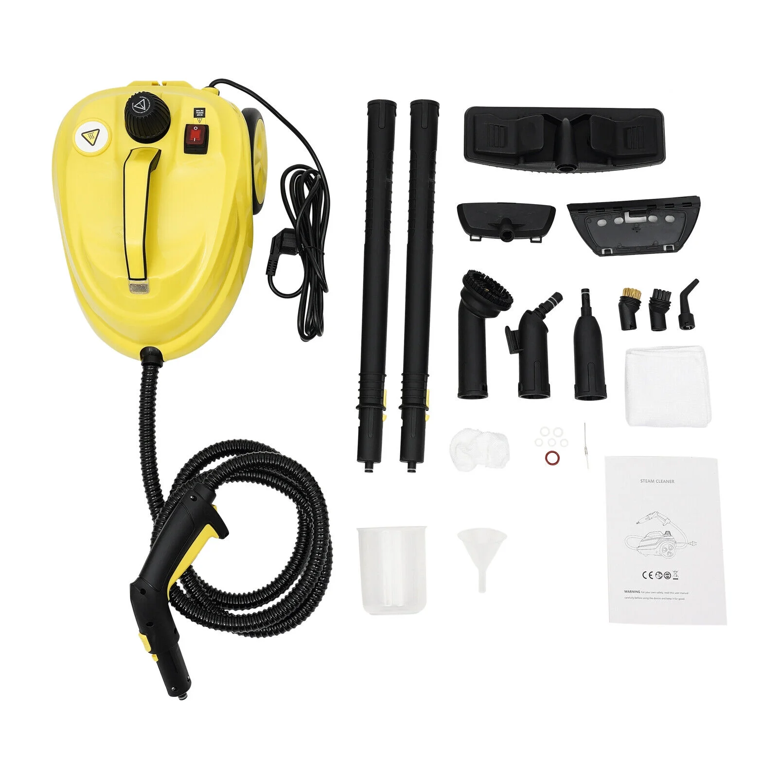 2000W 1.8L/60.87oz High-Pressure Steam Cleaner Multipurpose Handheld Steam Cleaner Portable Yellow 5 Bar/72.5PSI - Image 7