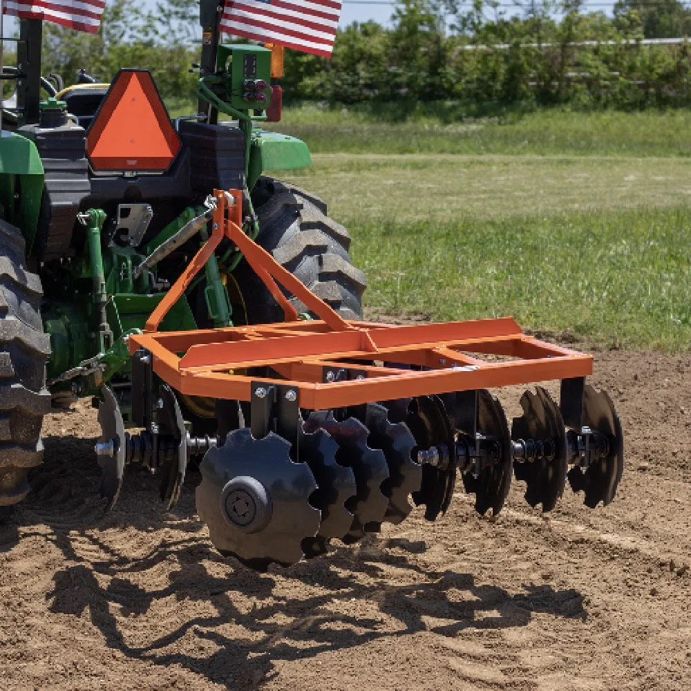 3 Point 4ft Notched Disc Harrow Plow Attachment for Cat 1 Tractors, Concave Discs for Tilling, Loosening and Lifting Soil(4') - Image 9