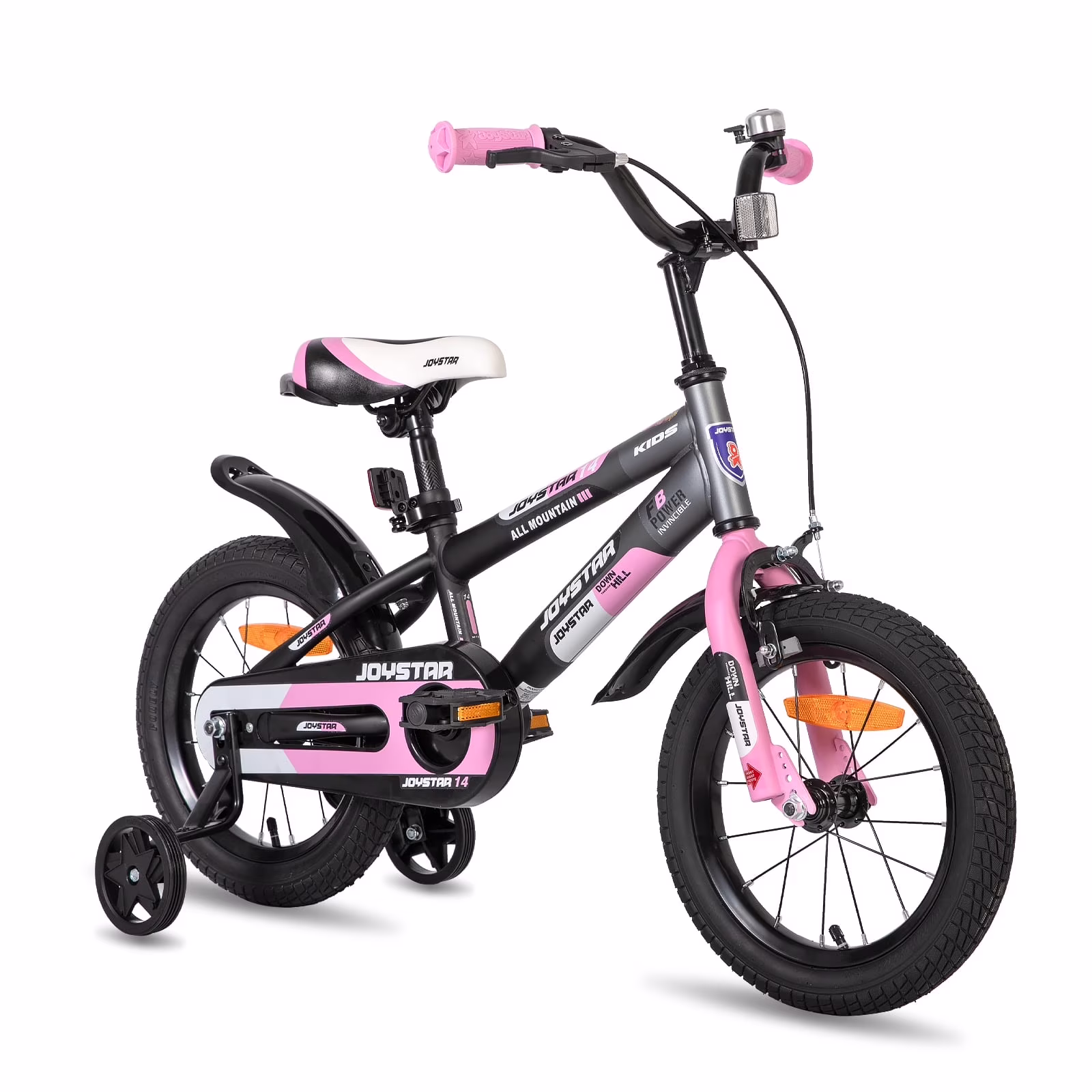JOYSTAR New Berry Kids Bike, Ages 3 - 10, 12 - 20 in with Training Wheels, Pink