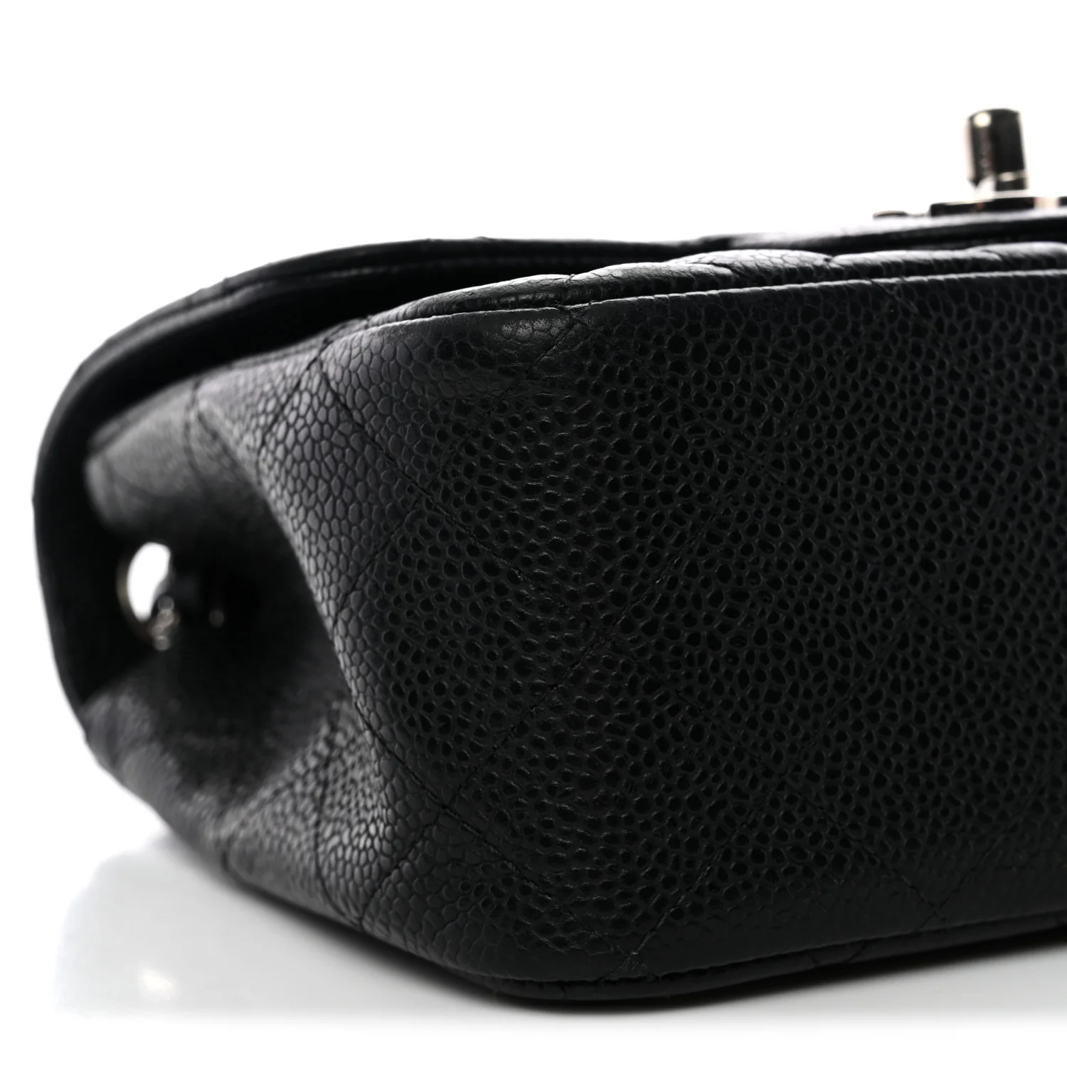Caviar Quilted Mini Square Flap Black