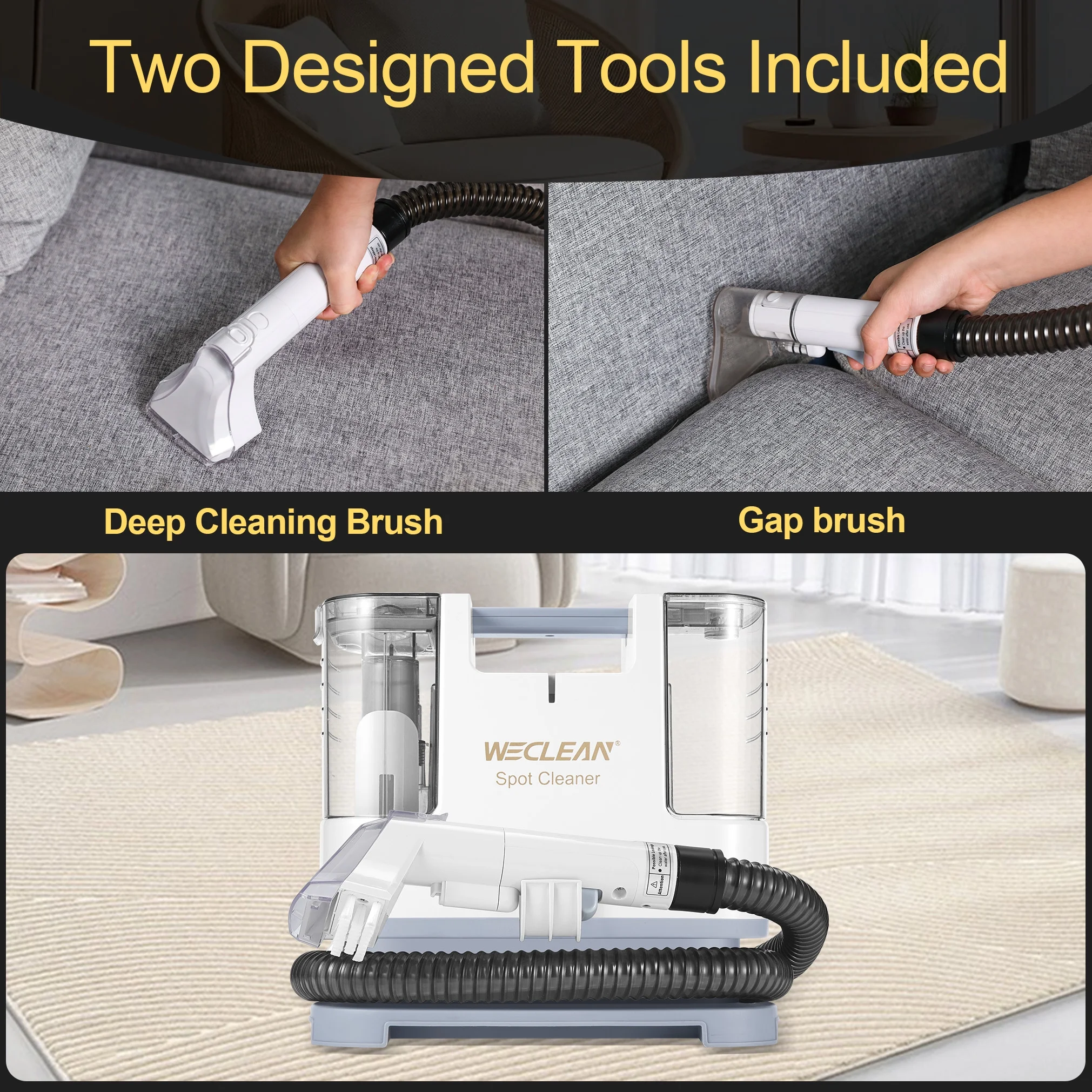 C1 Portable Extractor for Couch and Carpet Cleaner Upholstery Cleaner for Deep Cleaning - Image 7