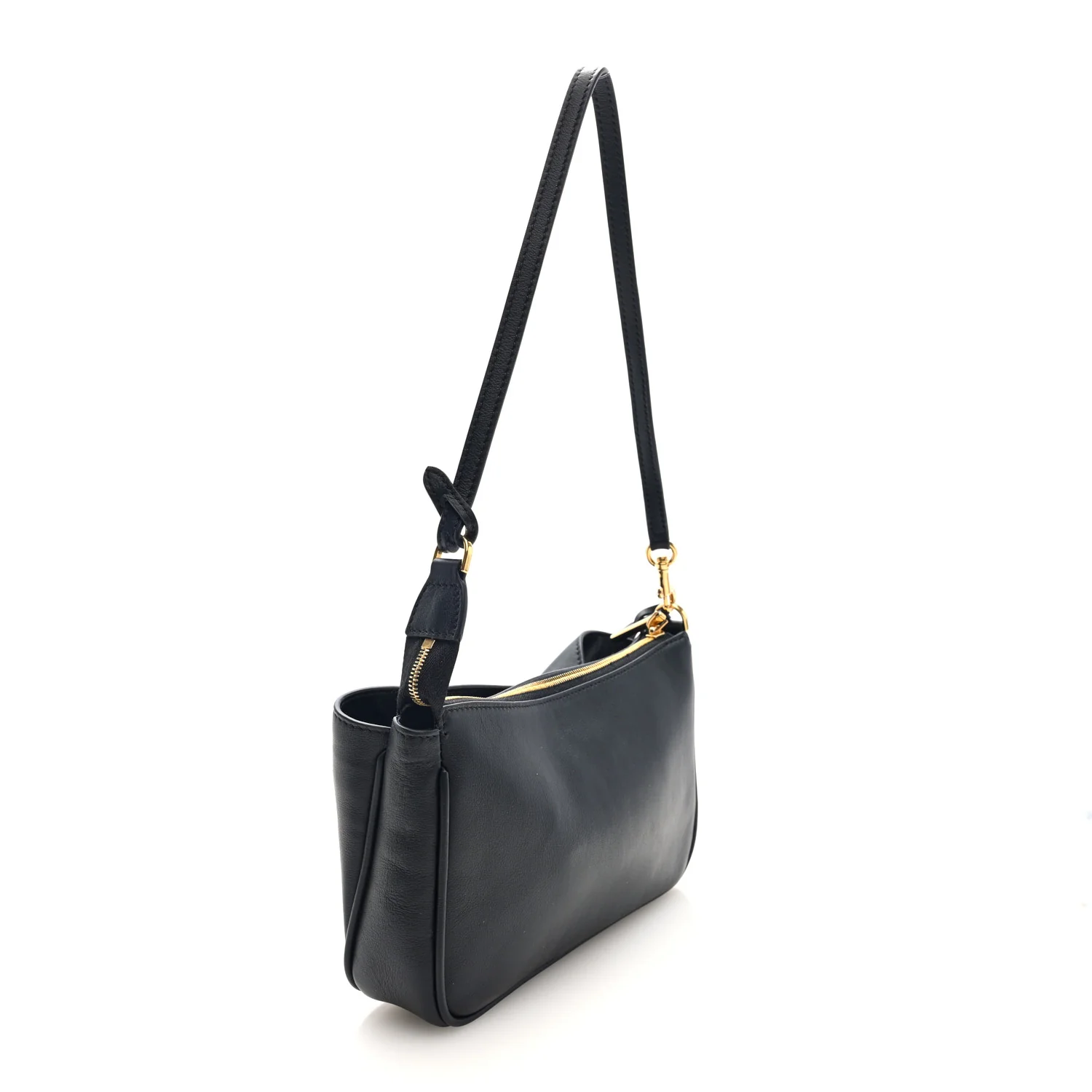 Natural Smooth Calfskin Rodeo Sling Pochette Black