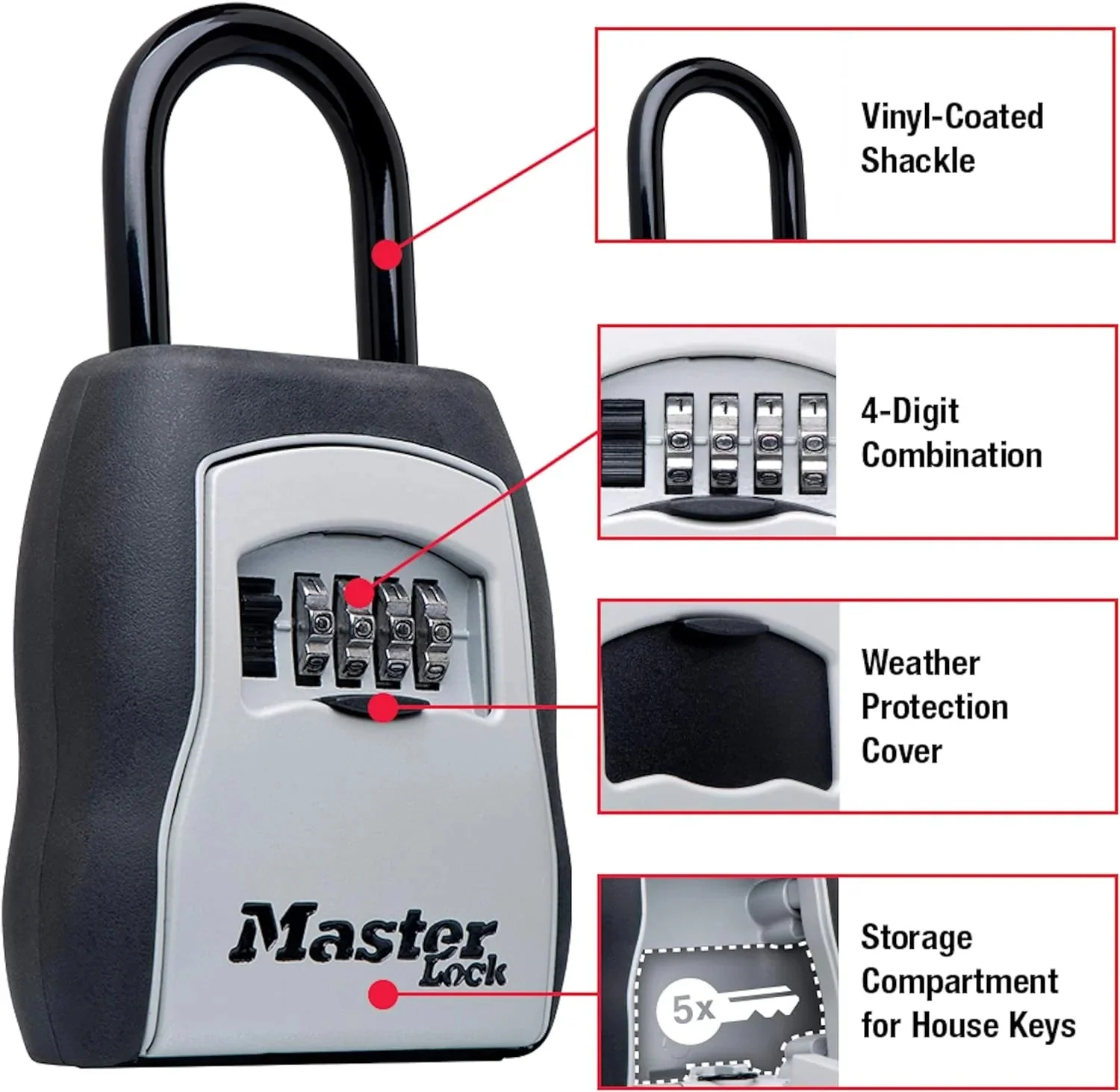 Key Lock Box, Outdoor Lock Box Bundle with Sentrysafe Fireproof and Waterproof Safe, 1.23 Cubic Feet